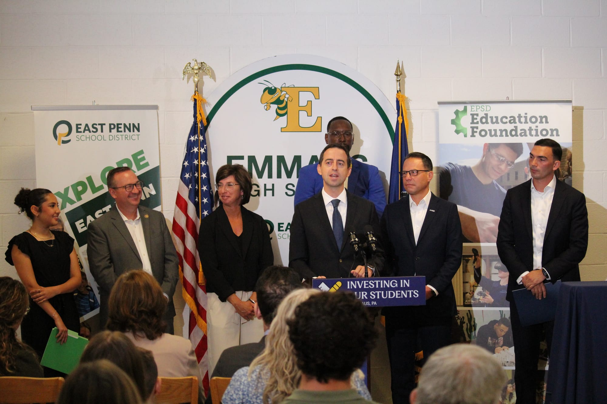 Governor Josh Shapiro visited Emmaus High School on Thursday.