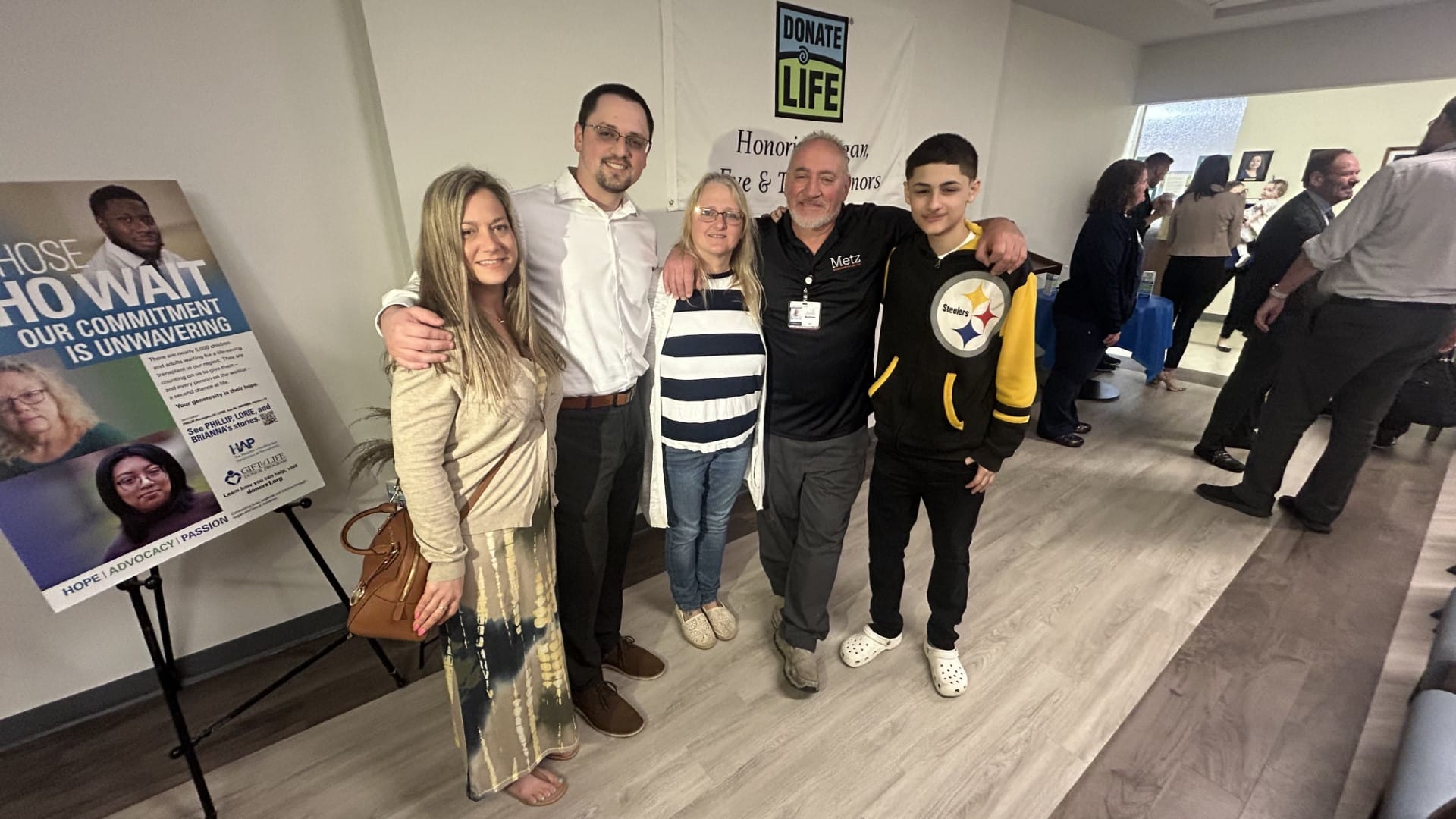 The Mondschein family donated their daughter Jennifer's organs when she passed. They were present at the St. Luke's event to 