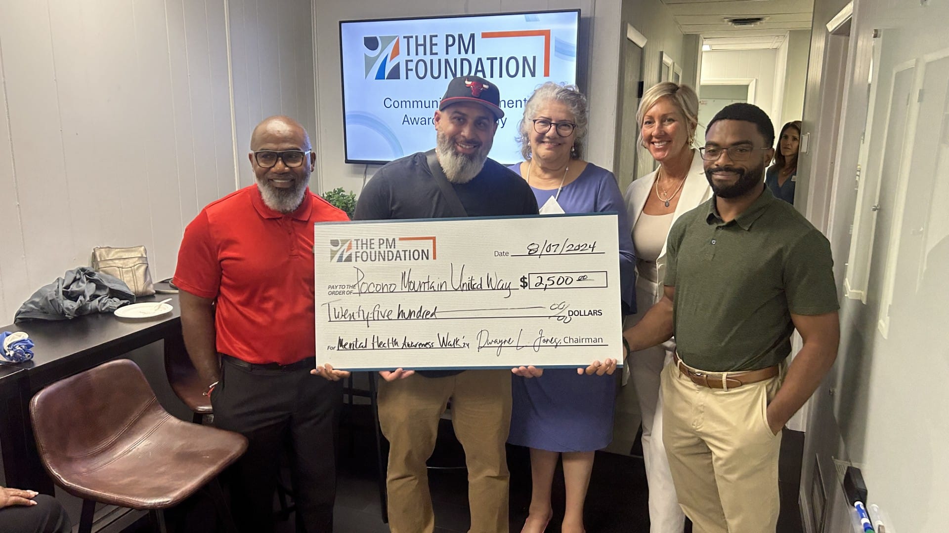 PM Foundation with Ariel Pagan of Pocono mountain United way.