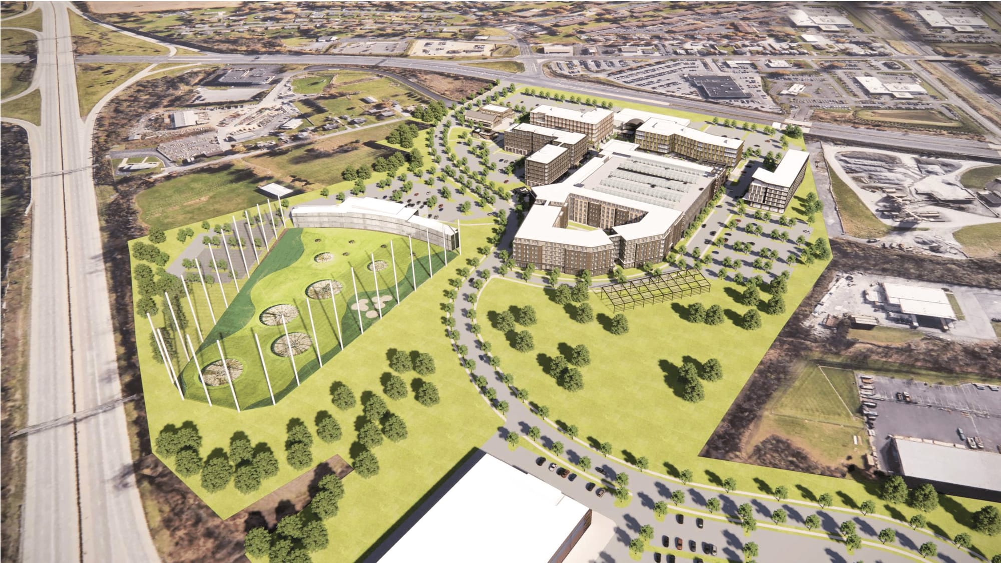 A rendering of the Lehigh Valley Town Center project was shown to the Lower Macungie Township Planning Commission on June 13.