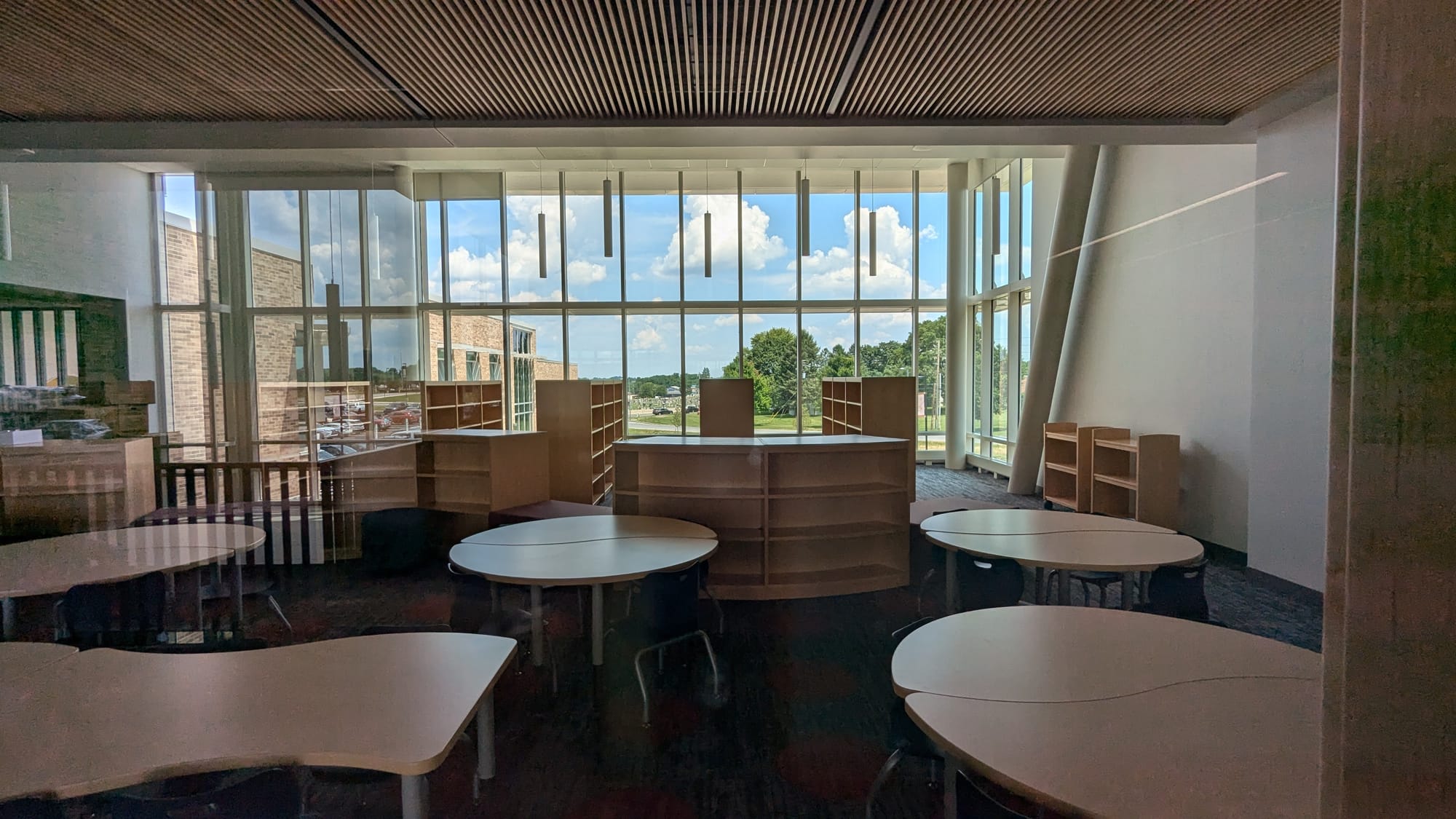 The new library at Gockley Elementary School in Whitehall Township Sunday.