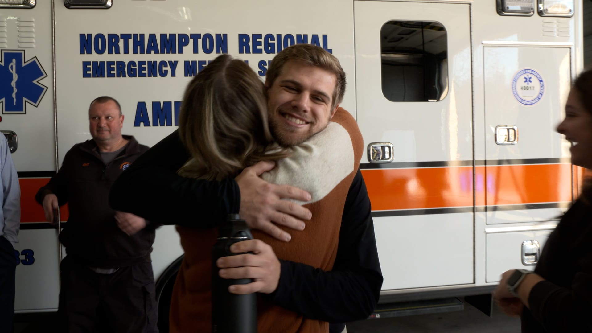 A year after going into cardiac arrest, a Catasauqua woman is thanking the team of EMS, fire, and medical professionals that 