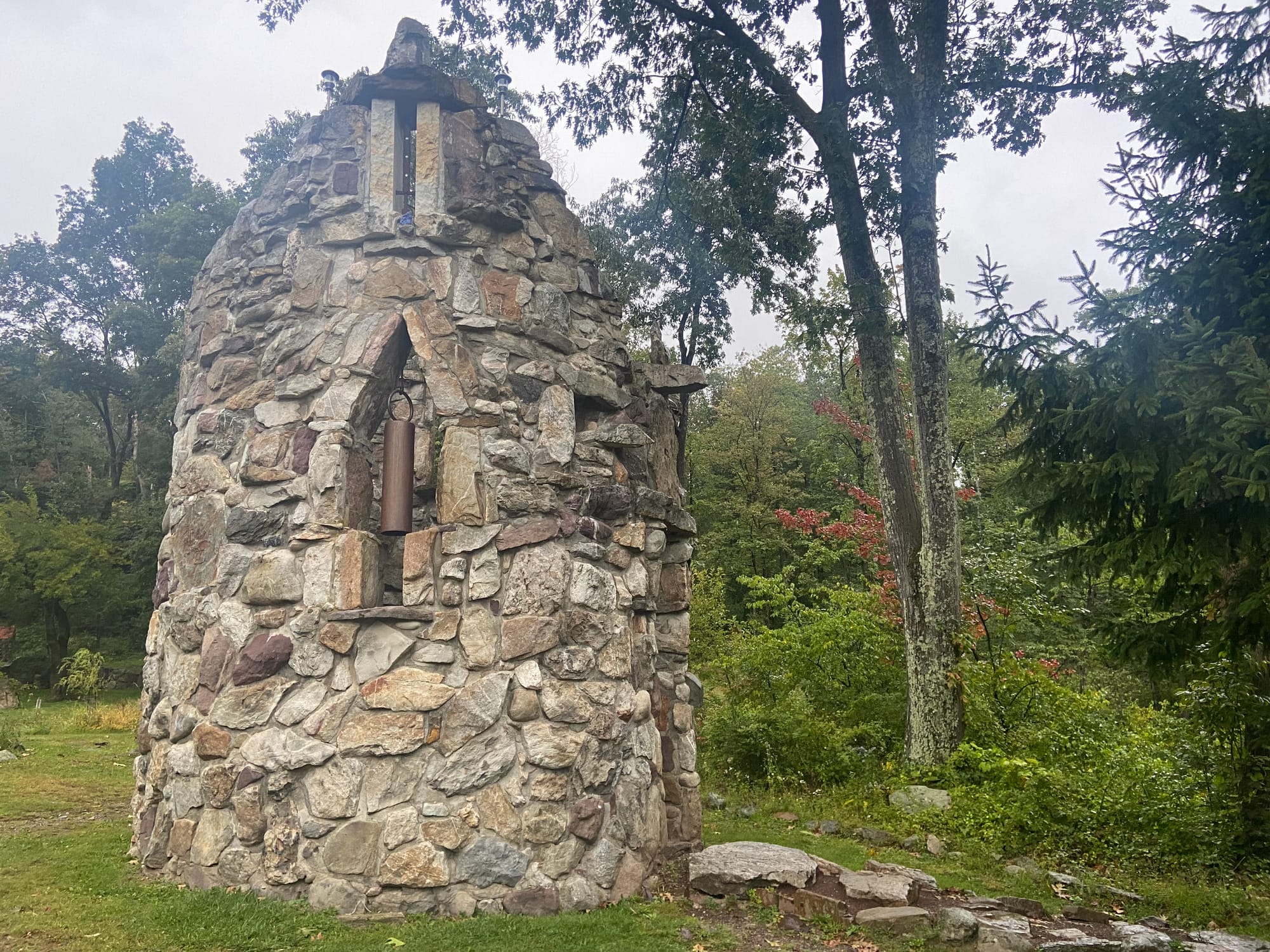 A sunrise observance was held Saturday morning at Columcille Megalith Park to mark the Autumnal Equinox. Nestled in the woods