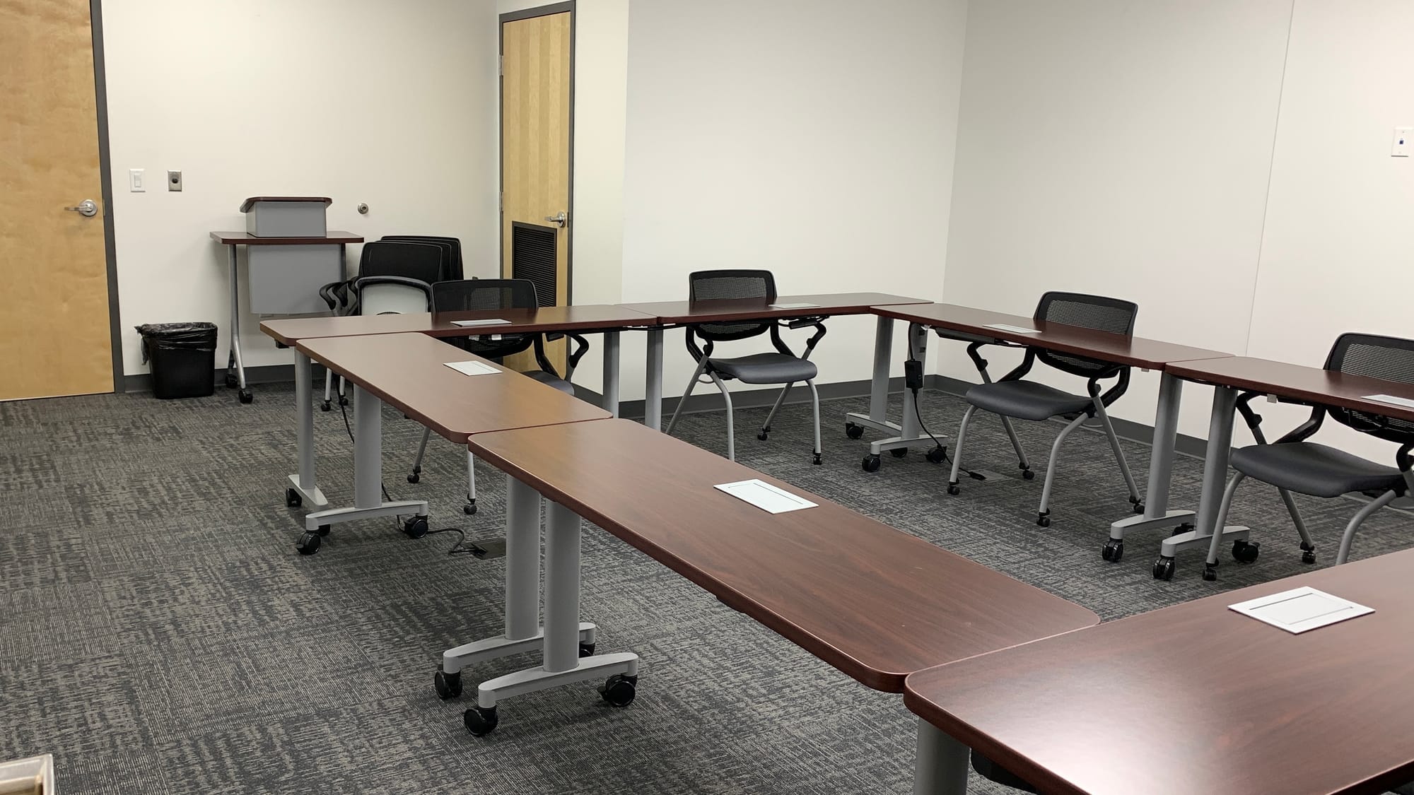 A meeting room in the new Allentown Fire Academy and Emergency Operations Center.