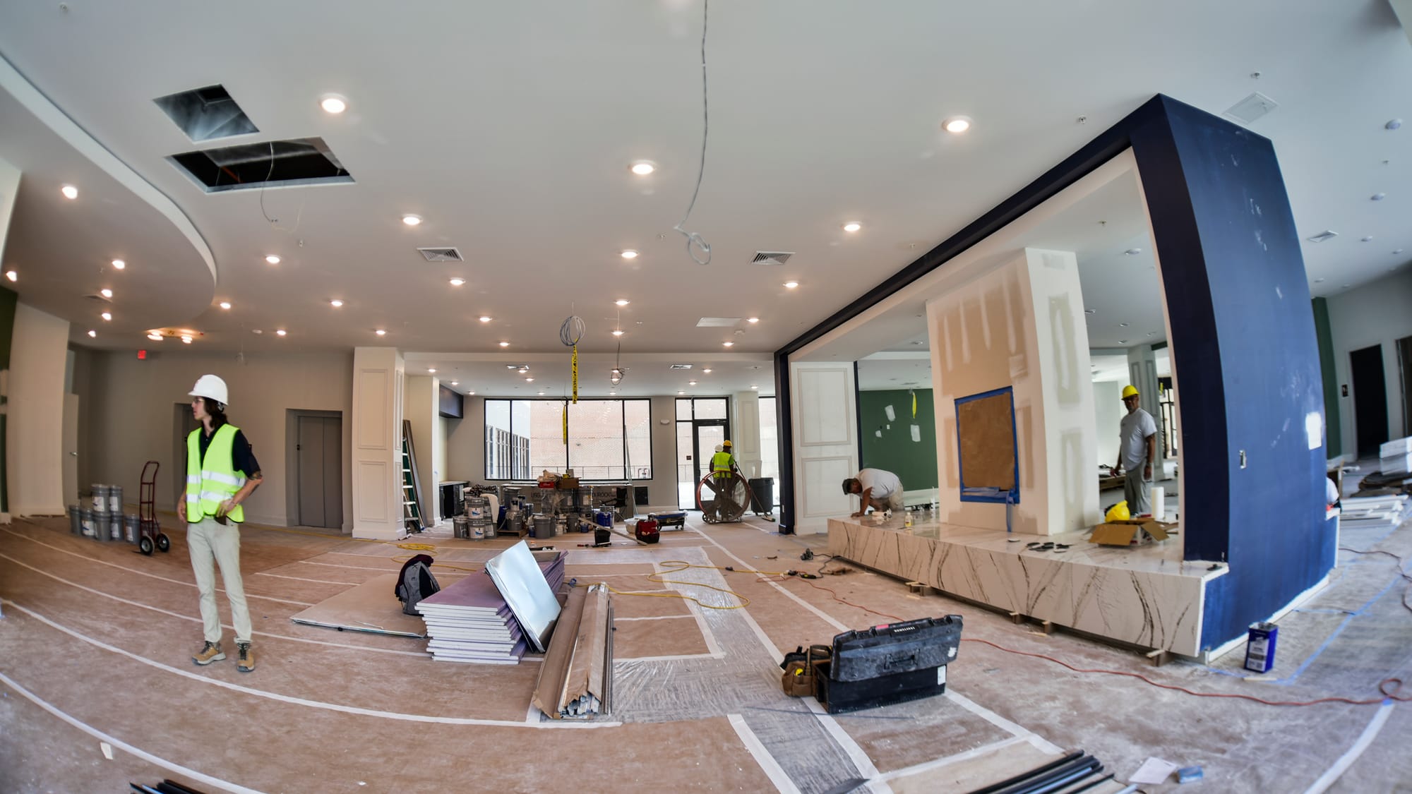This is the residents' area near the entrance at the Dream Boyd Theatre project on West Broad Street in Bethlehem on Tuesday,