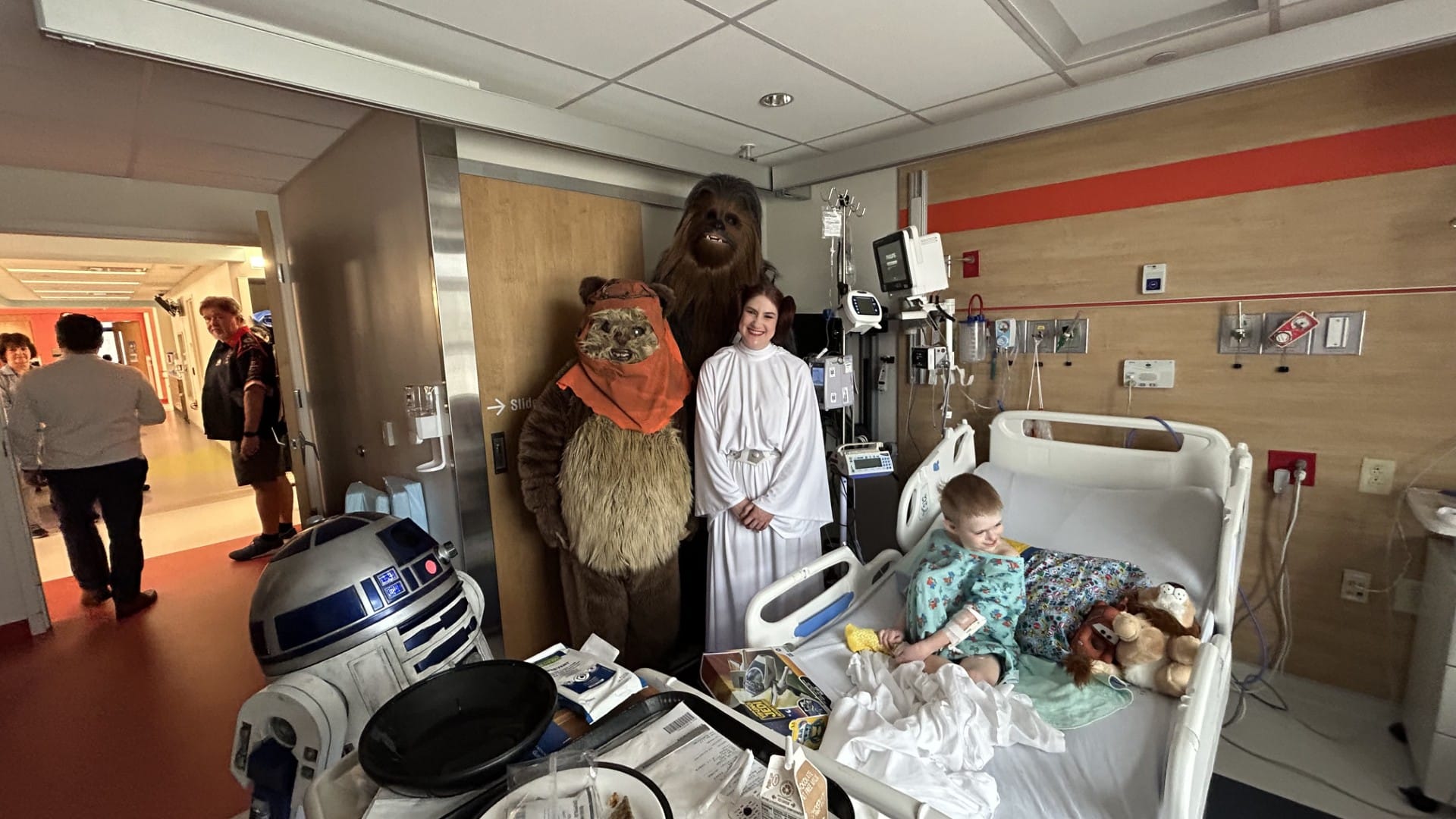 Some of the most beloved characters from the Star Wars movies paid a visit to the children at Lehigh Valley Reilly Children's