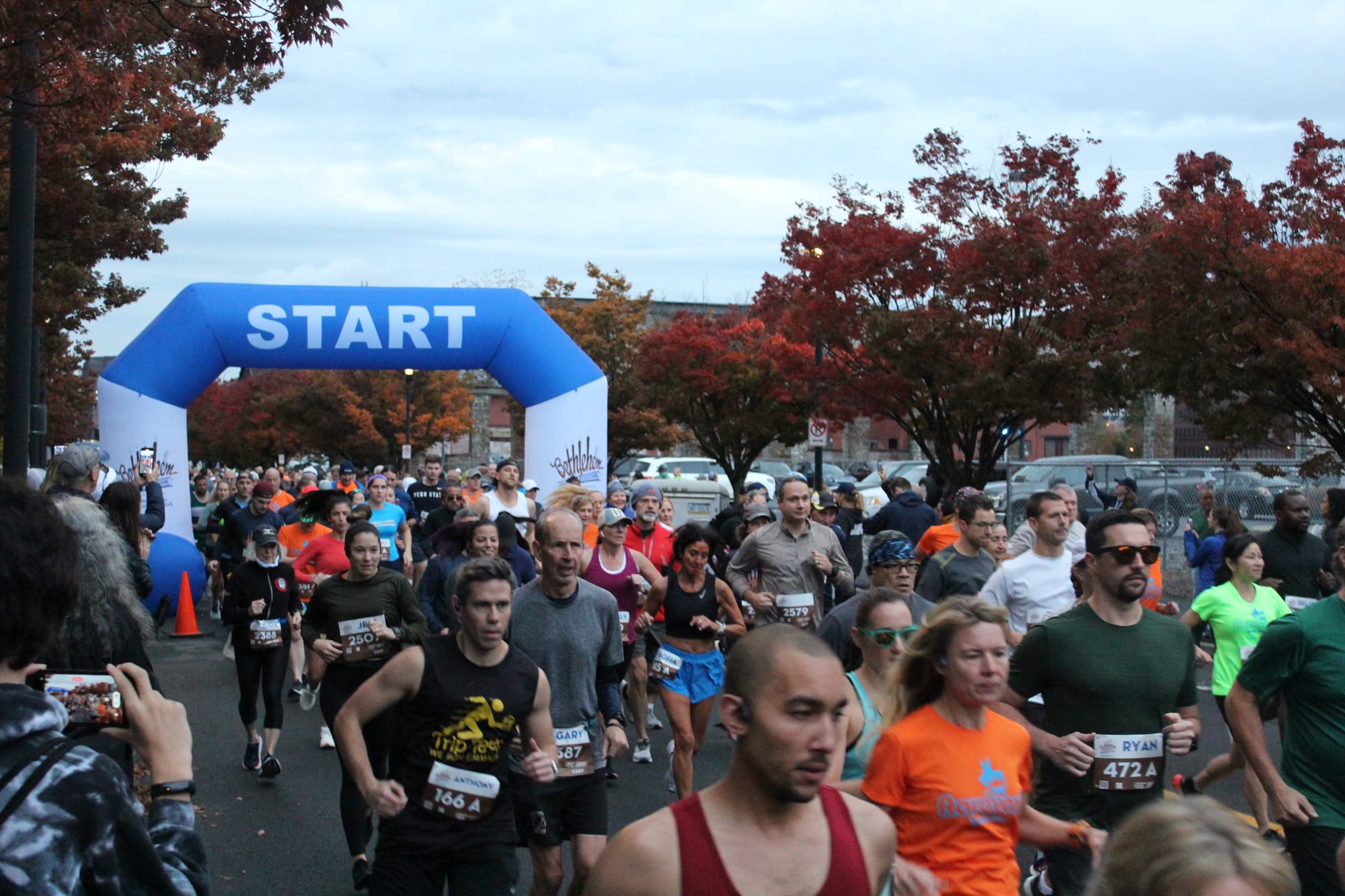 Runners at the Bethlehem Running Festival's first day.