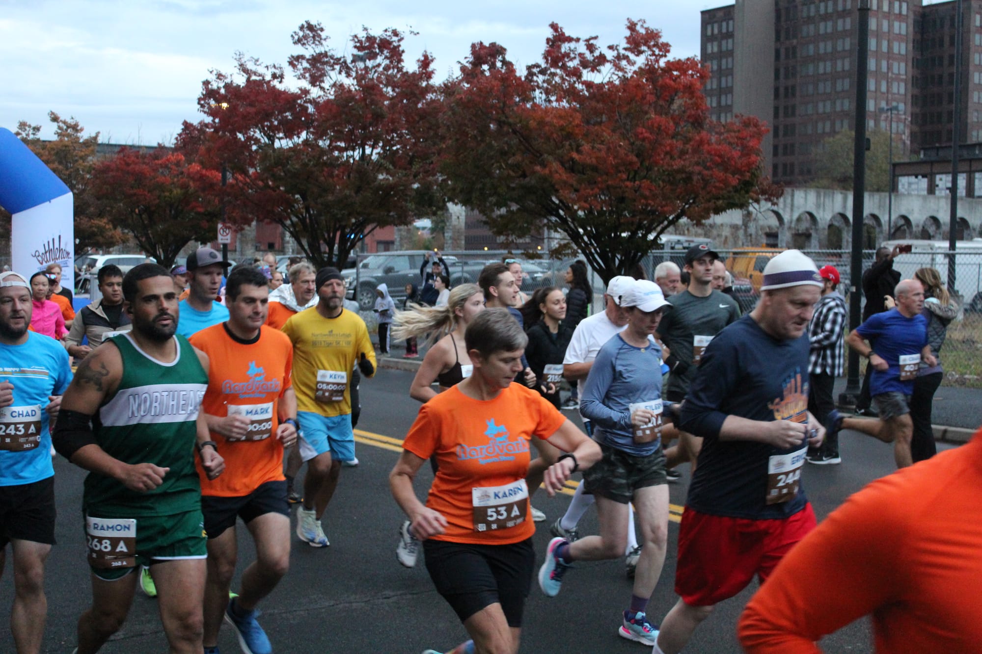 Runners at the Bethlehem Running Festival's first day.