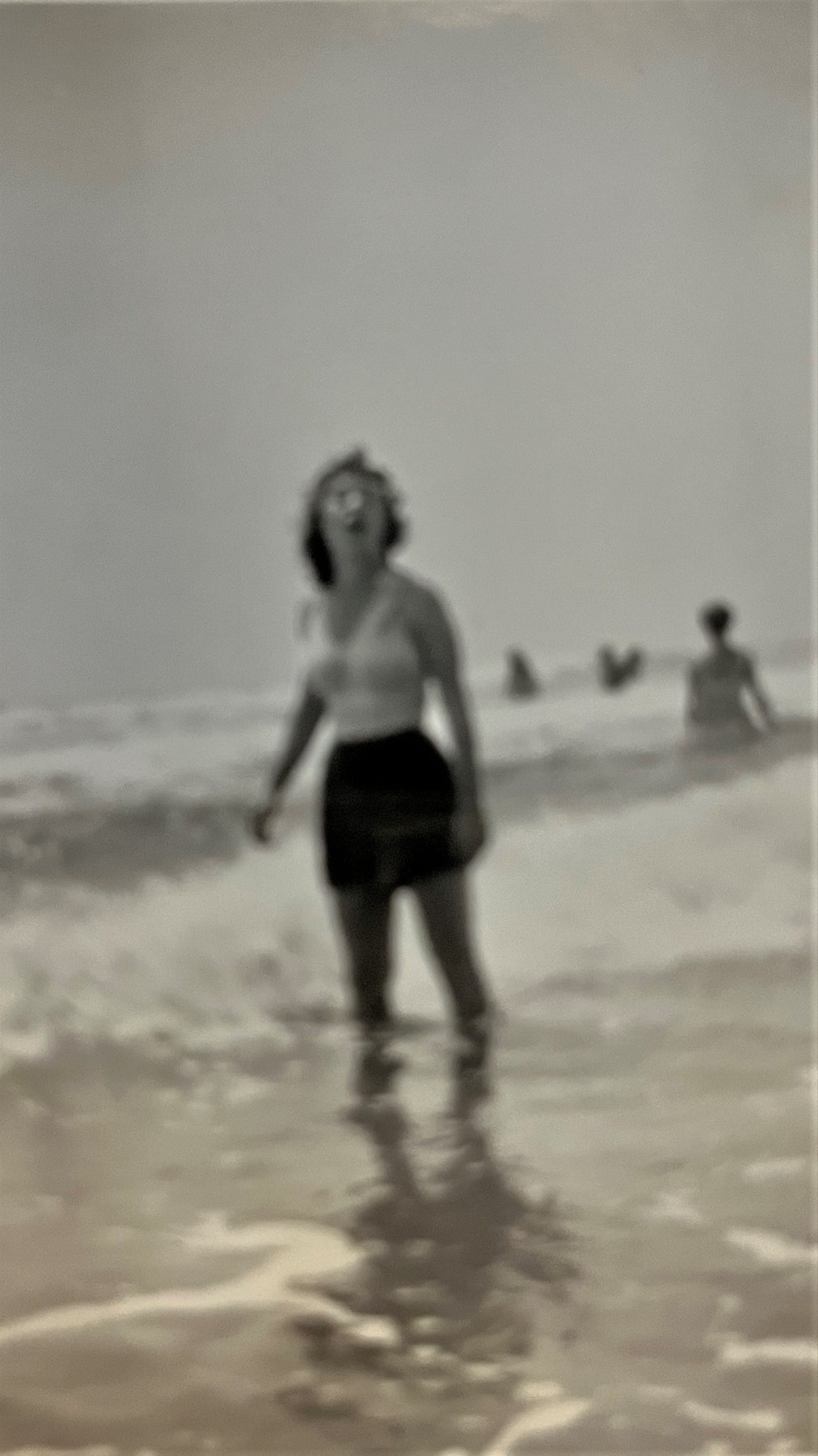 Gerda Fenstermaker enjoying the beach in Wildwood, NJ, in 1944.