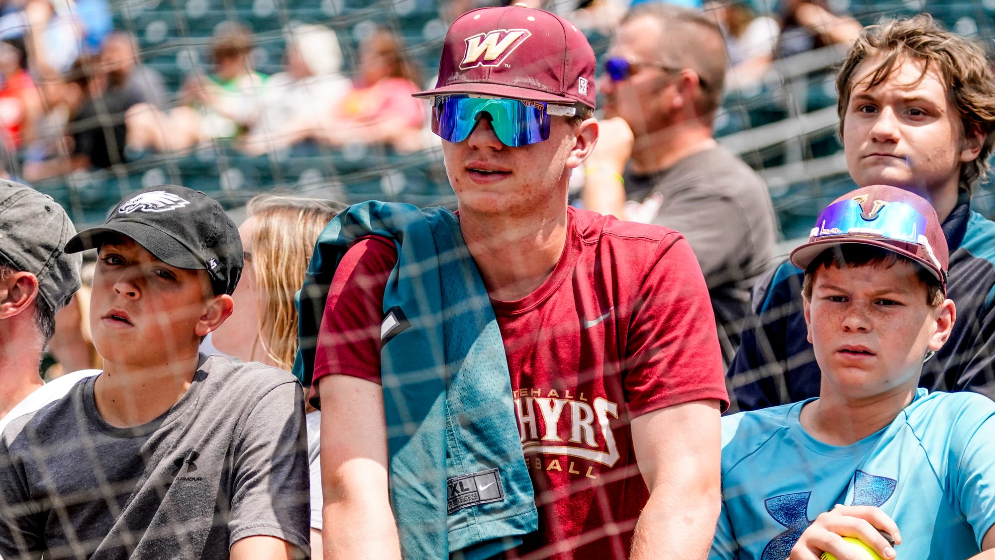 Fans wait for Saquon Barkley. The 2nd annual DeVonta Smith Celebrity Softball Game was held at Coca-Cola Park in Allentown on