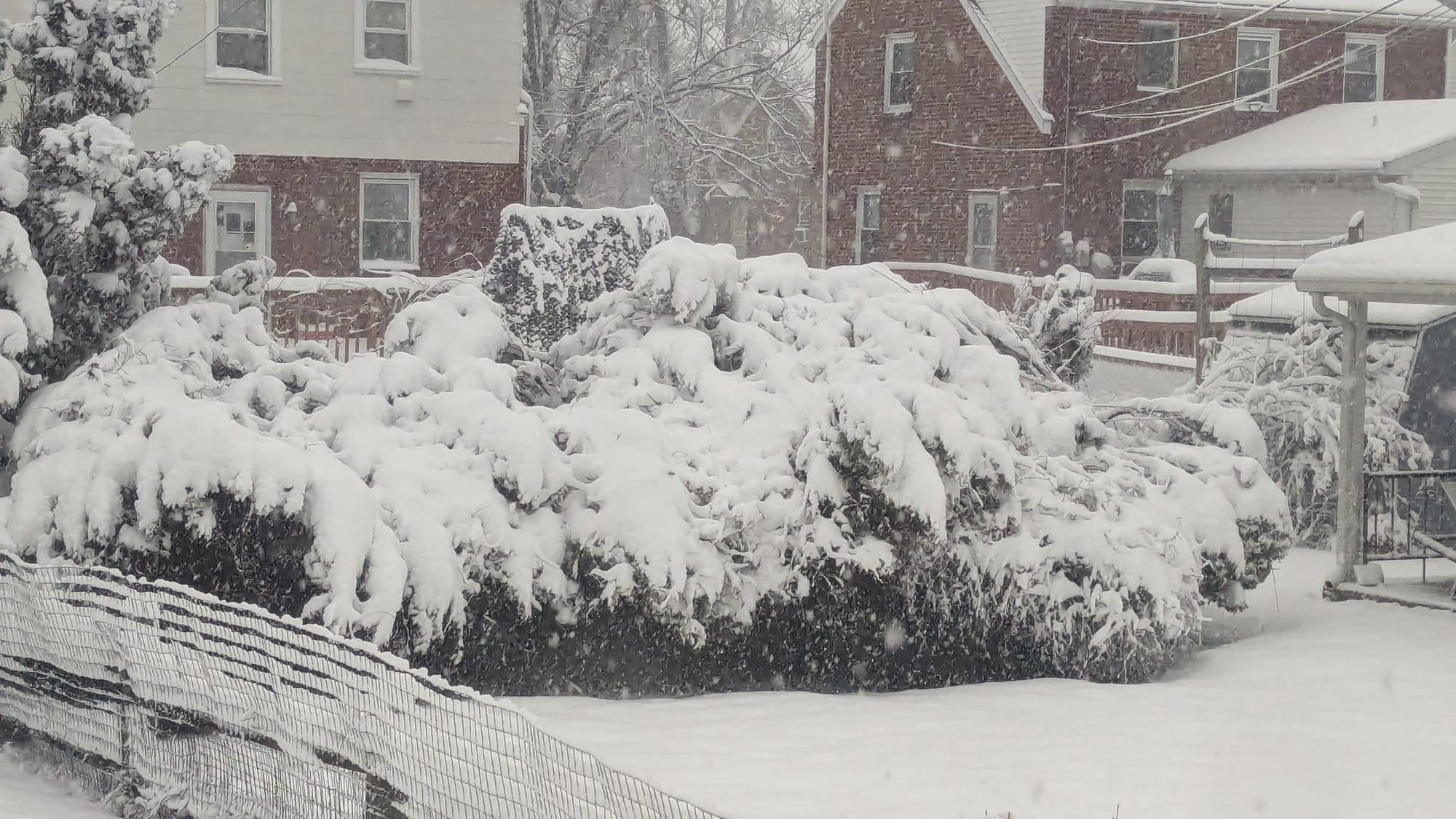 Heavy snow blankets the Allentown area early Tuesday morning, Feb. 13, 2024.