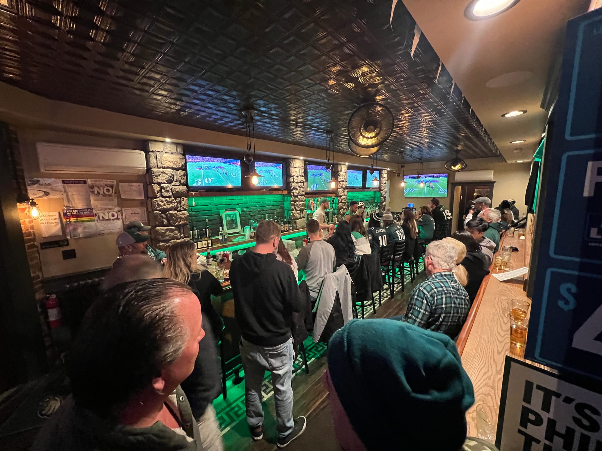 Many Lehigh Valley Eagles fans watched the 2023 Super Bowl from The Nest, an Eagles-themed sports bar.