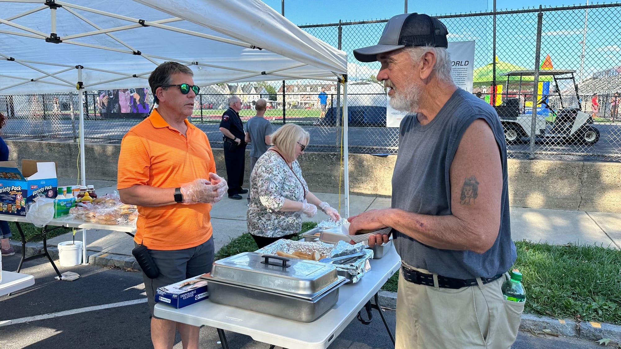 Attendees at Easton's National Night Out event at Paxinosa School.
