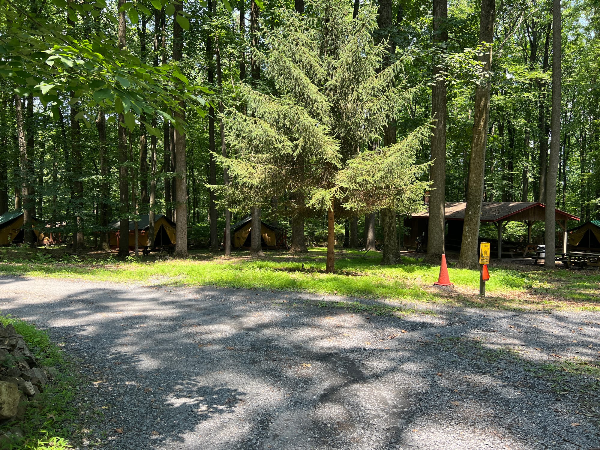Mountain House has just one set of platform tents for the occasional overnight sleepover.