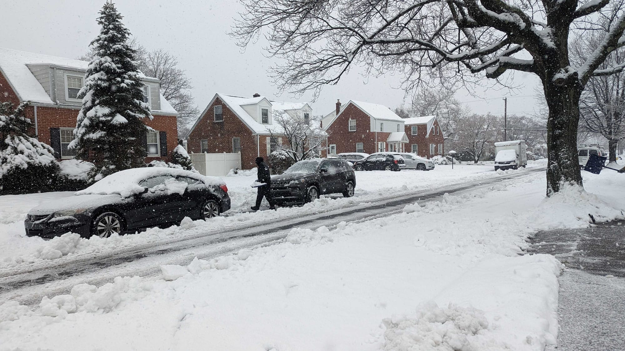 The Midway Manor neighborhood in Allentown received just over 5 inches of snow overnight from Saturday, January 6, 2024 to Su