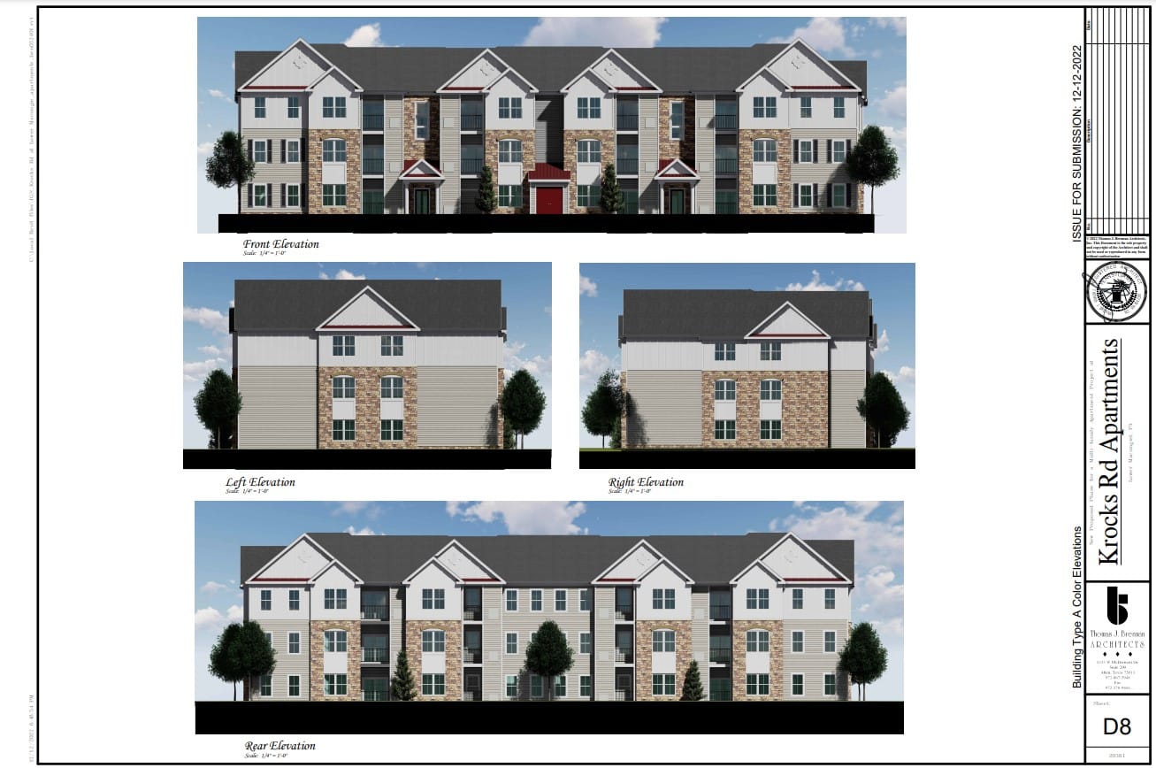 Renderings for the North Krocks Road Mixed Use Development Project Concept
