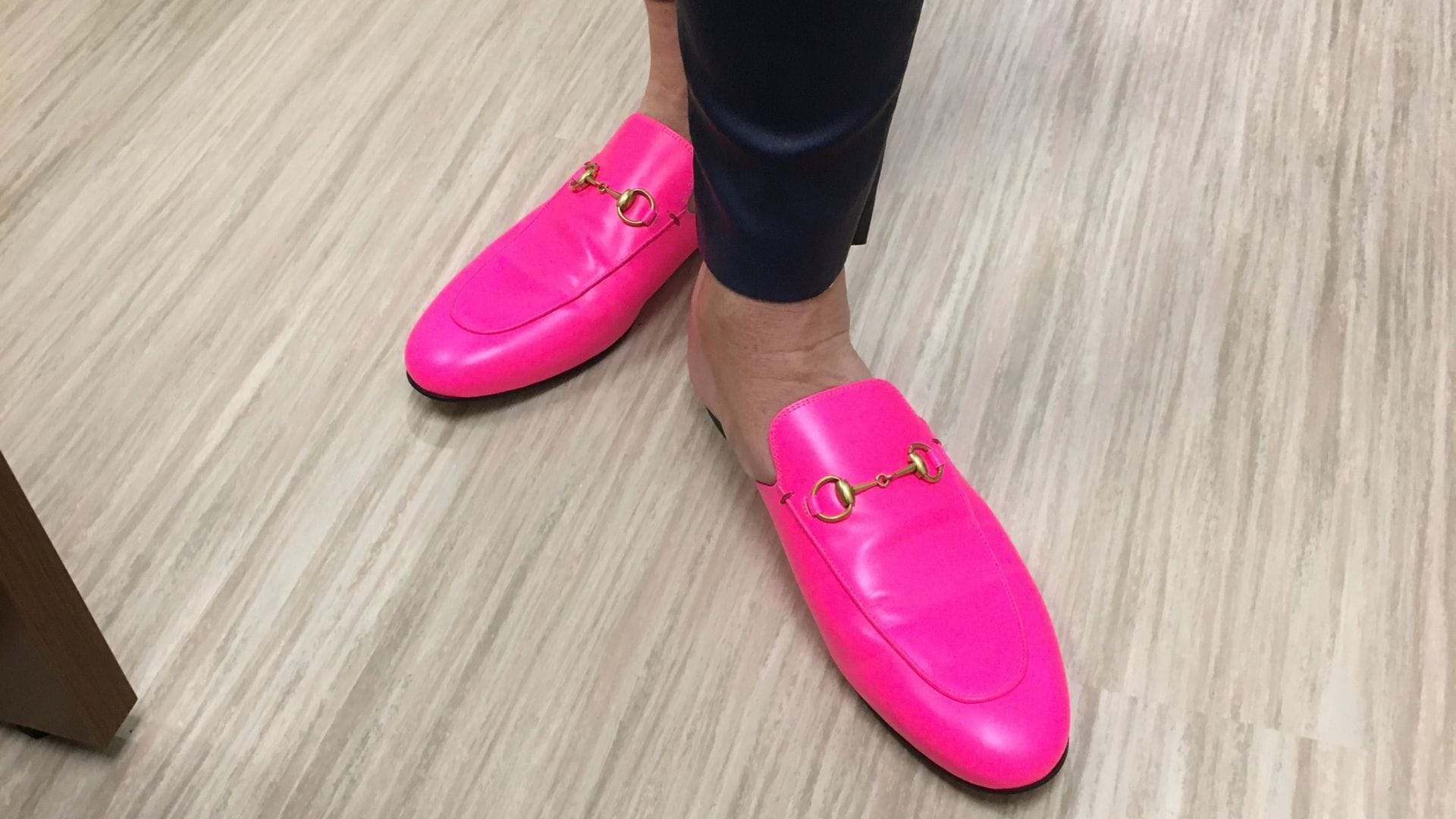 LVHN's Deputy Physician in Chief of the Lehigh Valley Topper Cancer Institute Dr. Lori Alfonse has a pair of pink shoes for e