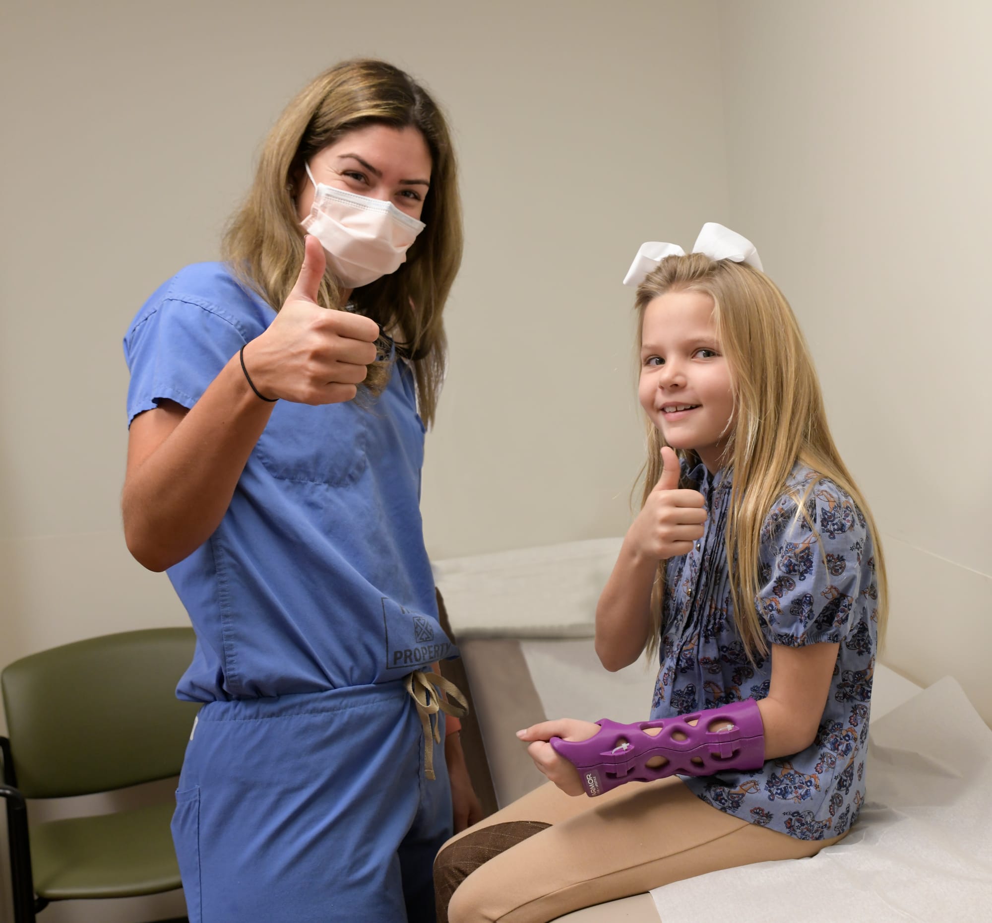 A patient is fitted with a 3D printed cast at St. Luke's University Health Network.
