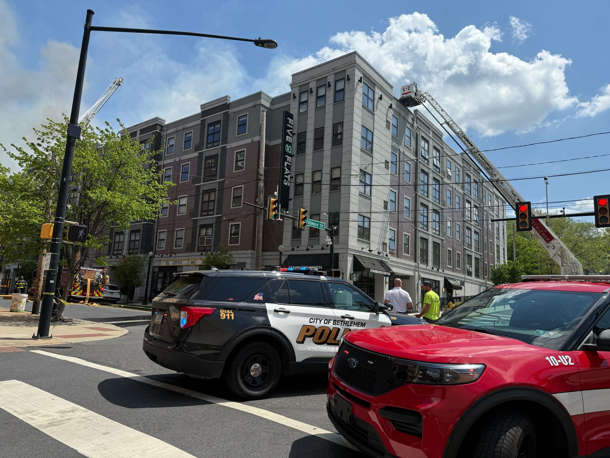A fire broke out at Five10 Flats in Bethlehem Friday afternoon. Crews from around the region came to Bethlehem to assist in b