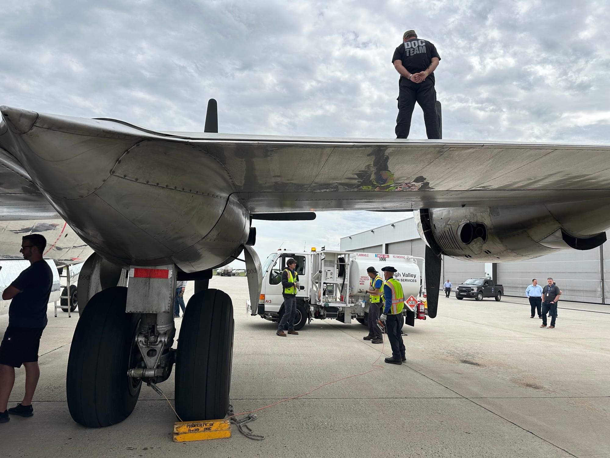 One of the only two remaining B-29 Superfortress bombers still airworthy today opened for ground and cockpit tours, as well a