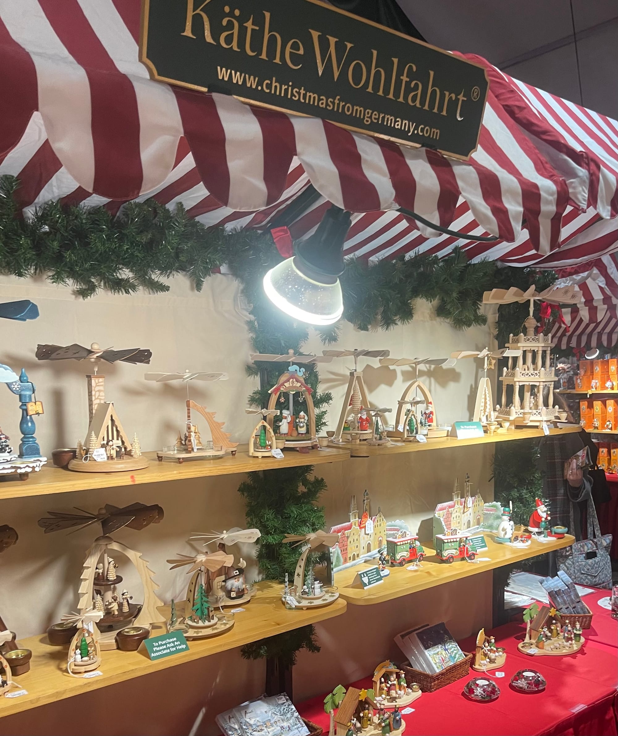 The Käthe-Wohlfahrt display at Christkindlmarkt is one of the most popular attractions at the holiday market.
