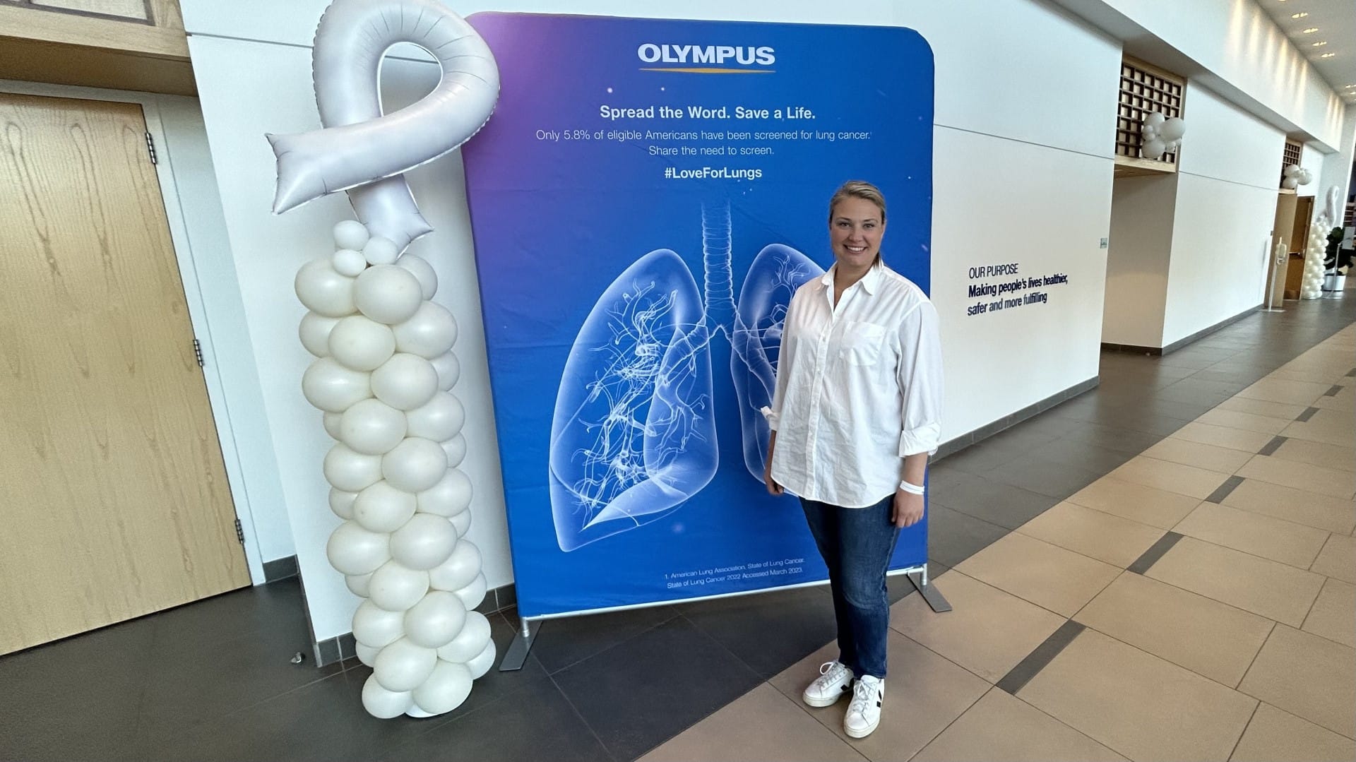 Tonya Resutek helped coordinate the lung cancer event at Olympus.
