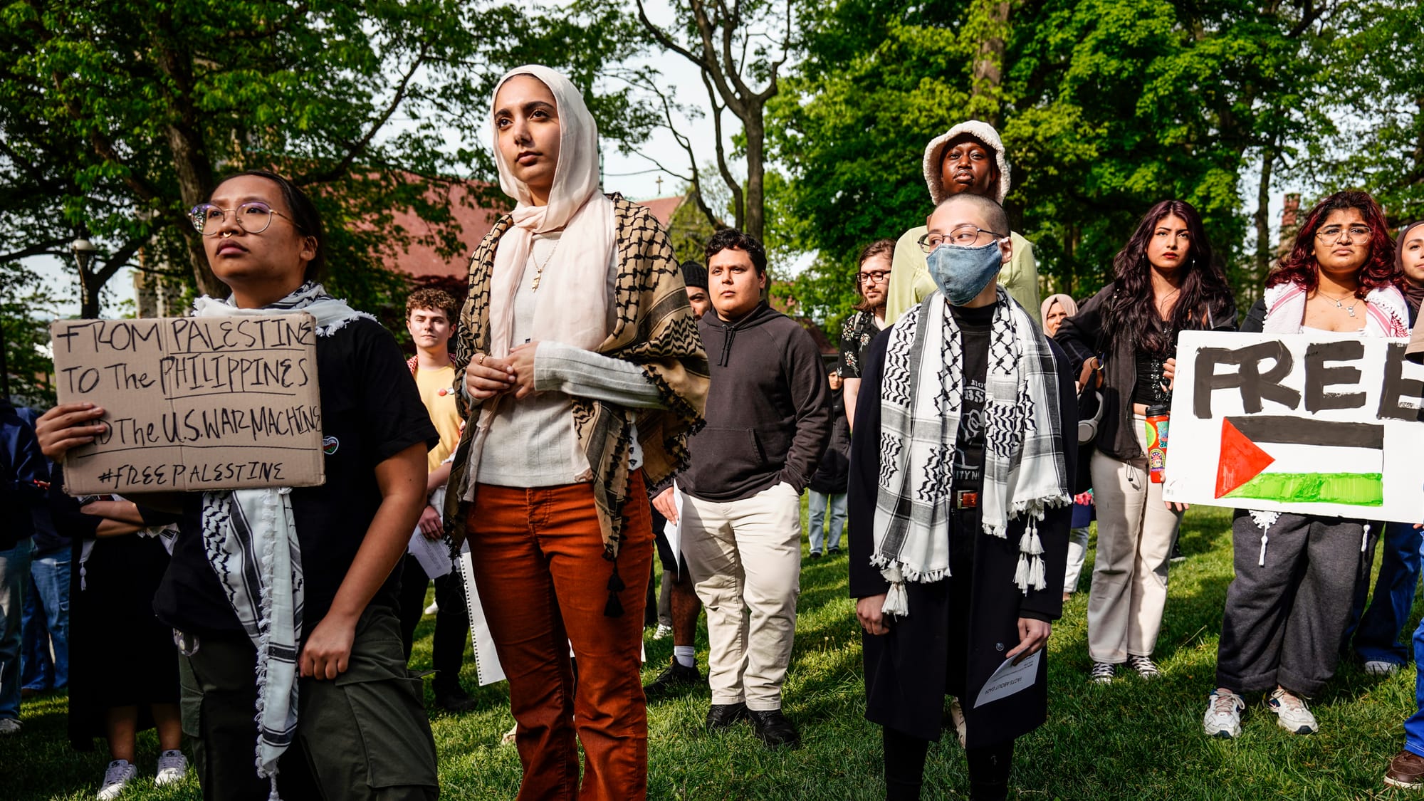 Student Political Action Coalition and Lehigh 4 Palestine hold a rally on the Lehigh University campus on Friday, May 3, 2024