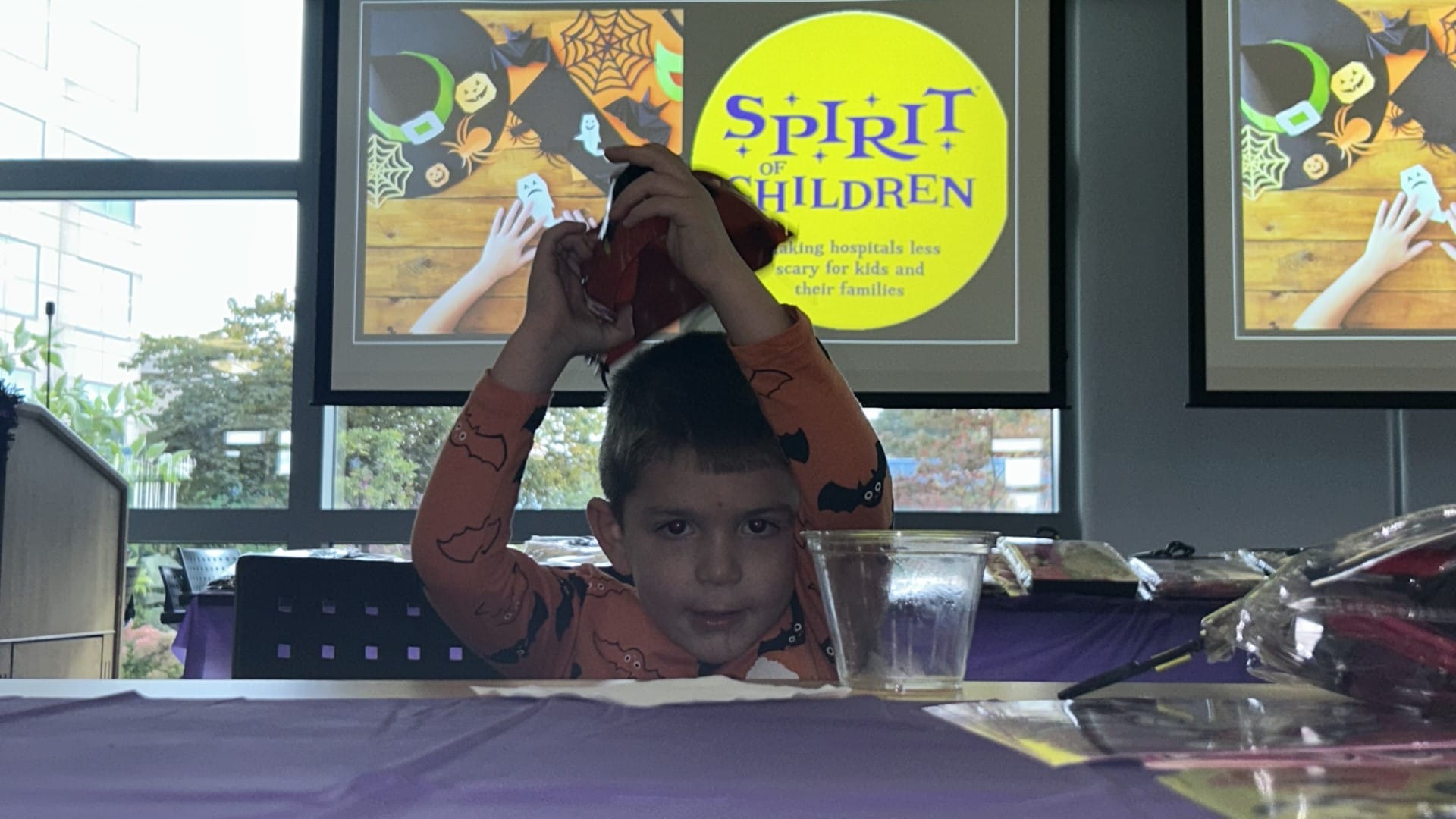 Henry Serfas, age 4, attends Lehigh Valley Health Network's annual Halloween party at Reilly Children's Hospital.