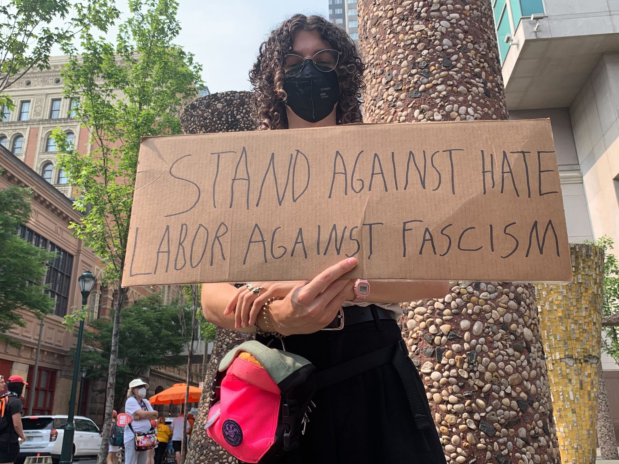 Scenes from the Moms for Liberty summit in Philadelphia, both from protestors outside and the group itself.