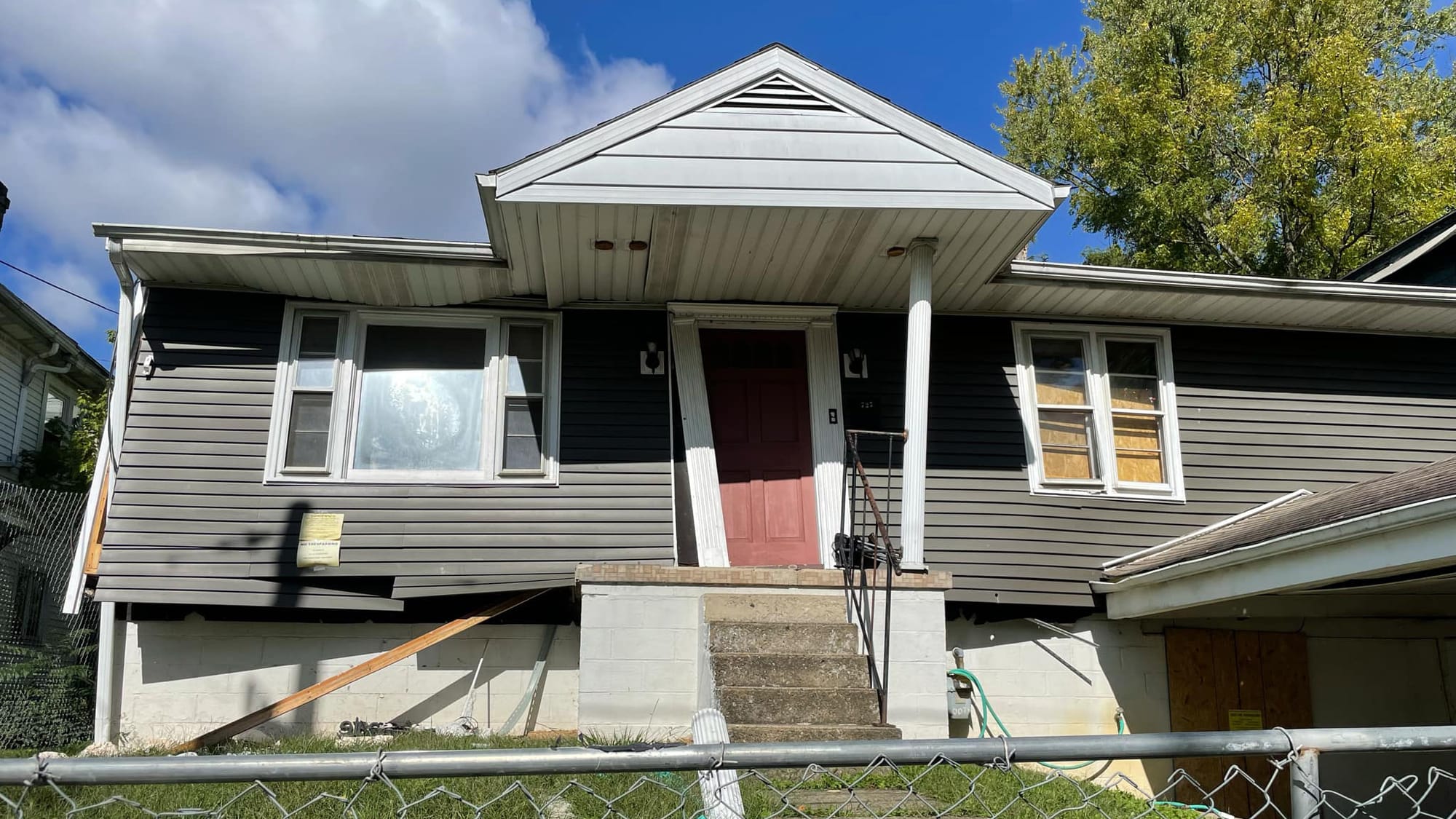 The home that once stood at 727 Wells Street in Morgantown, West Virginia. Bethlehem resident and WVU student Carly Grozier d