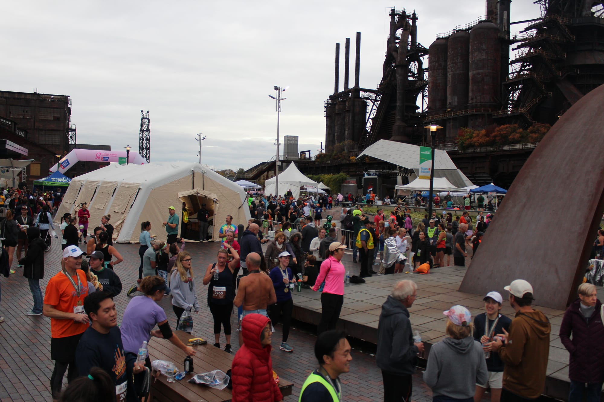 The crowd at the Bethlehem Running Festival's first day.