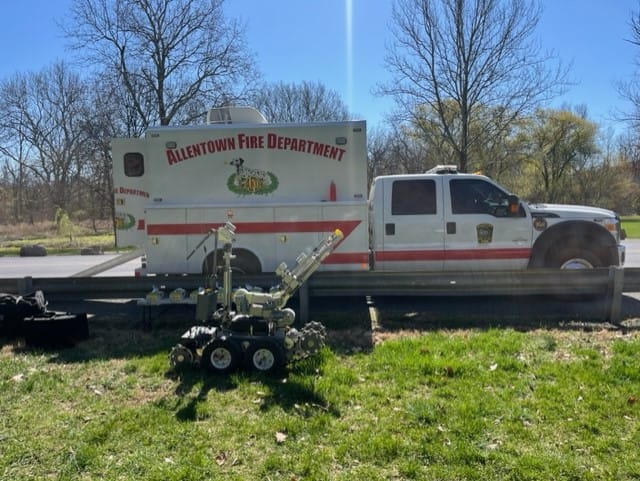 The Allentown Fire Department Bomb Squad showed off their bomb robot to kids from Sights For Hope.