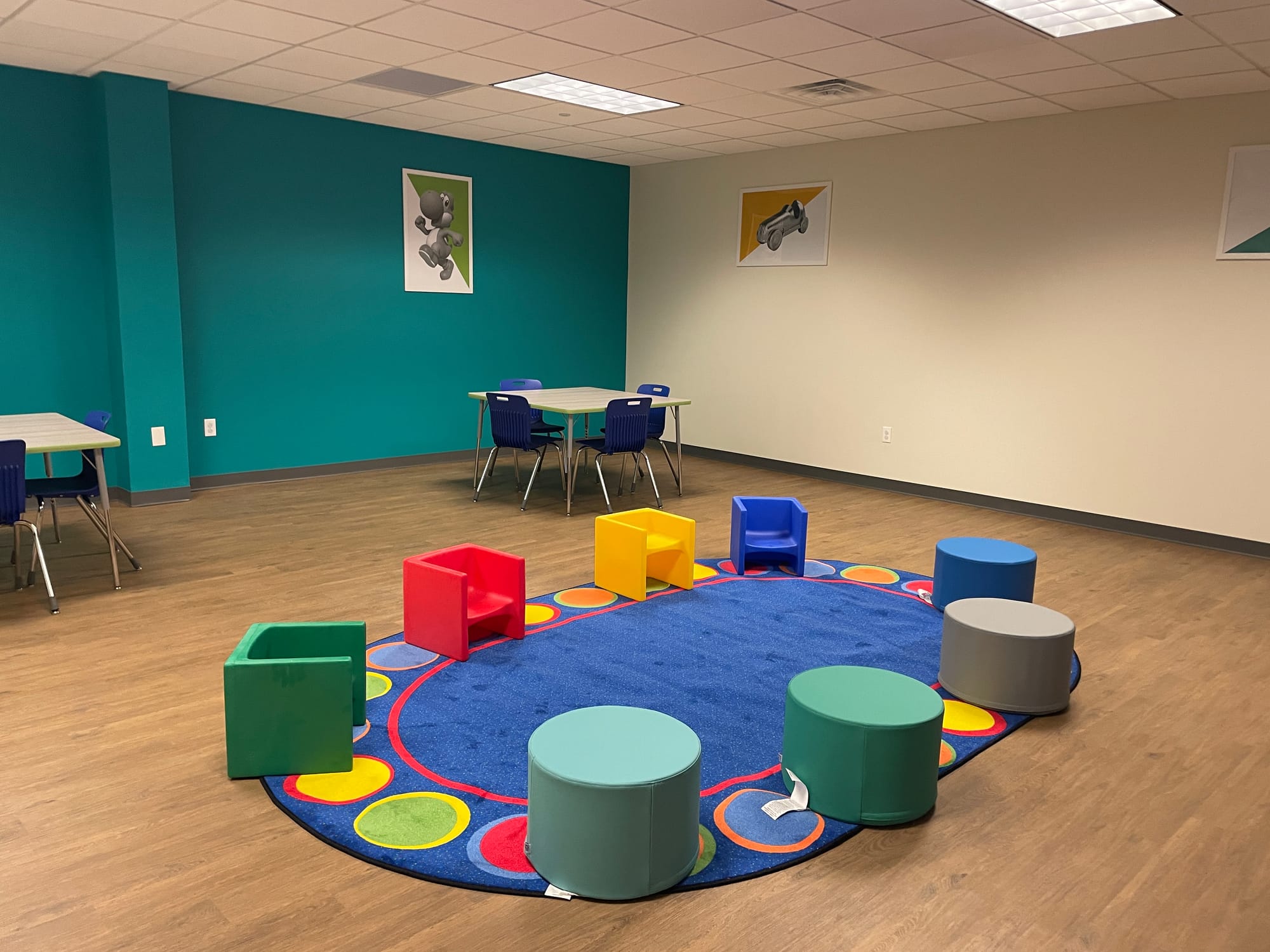 This room, staff members say, is for kids to socialize and foster friendships.