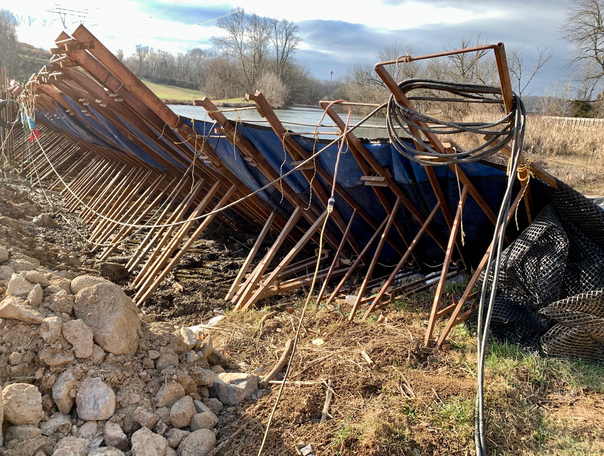 The repairs are almost complete at Wehr's Dam in South Whitehall Township.