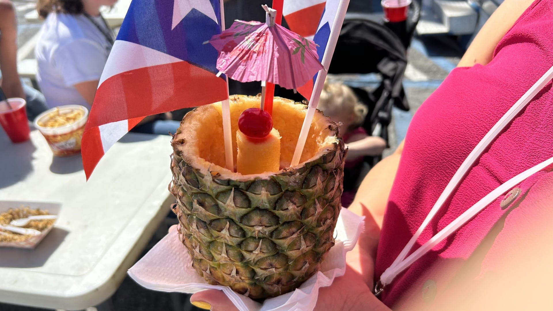 A refreshing pineapple drink at the Allentown Fair.