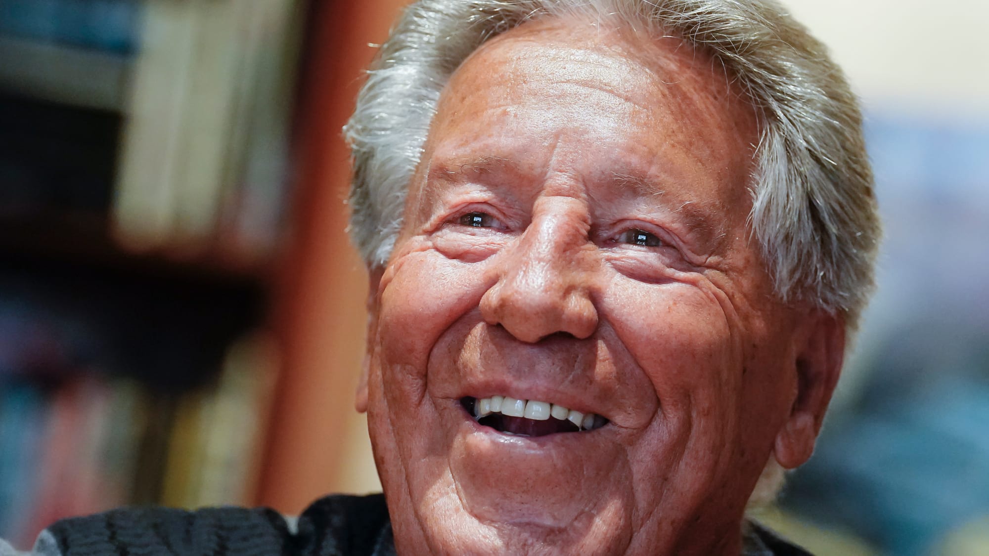 Race driver Mario Andretti answers questions during an interview at his home in Nazareth, Pa. on Wednesday, March 20, 2024. P