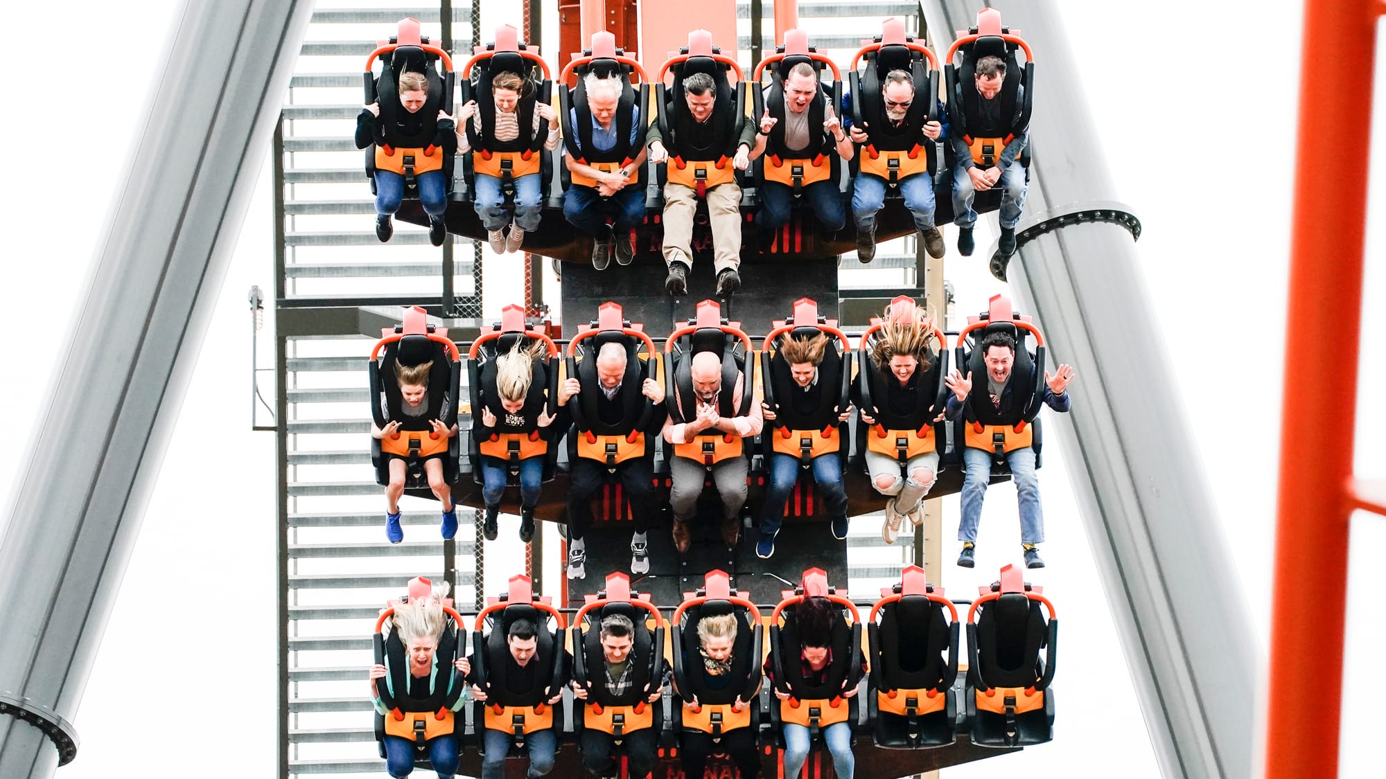 Dorney Park & Wildwater Kingdom held a ribbon-cutting ceremony Wednesday for Iron Menace, the Northeast's first-ever "dive" r