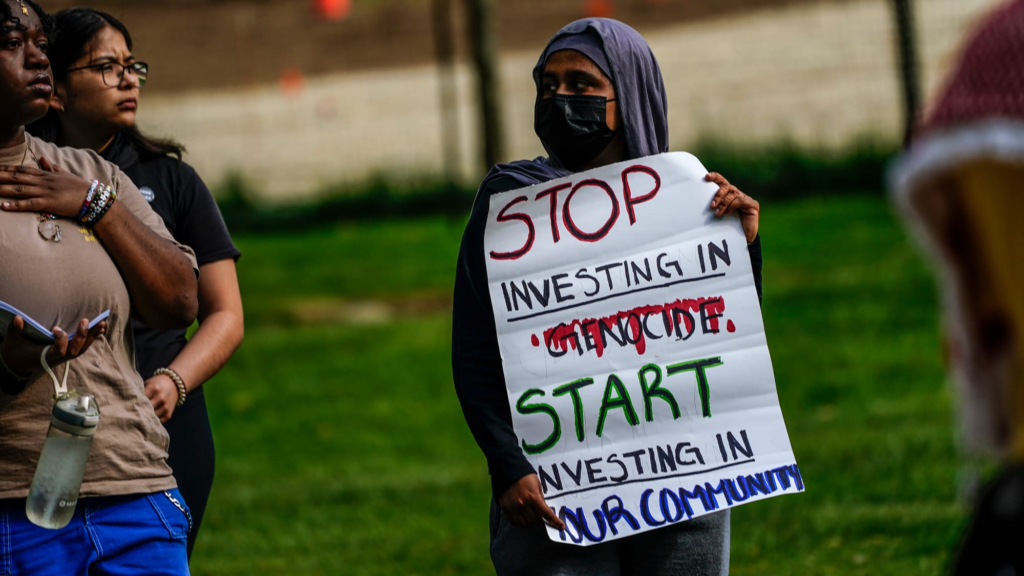 Student Political Action Coalition and Lehigh 4 Palestine hold a rally on the Lehigh University campus on Friday, May 3, 2024