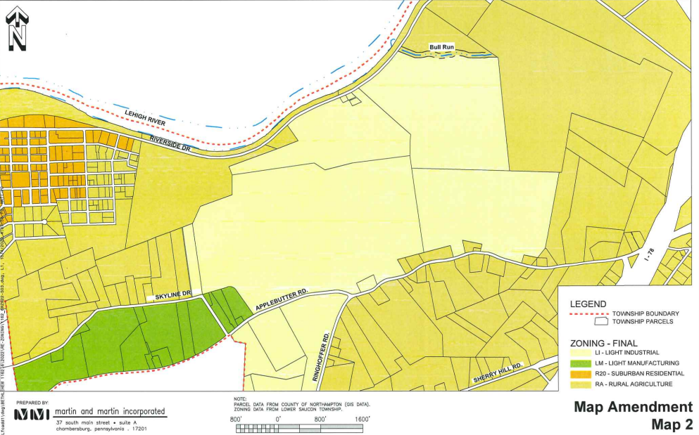 Bethlehem Landfill map amendment 2