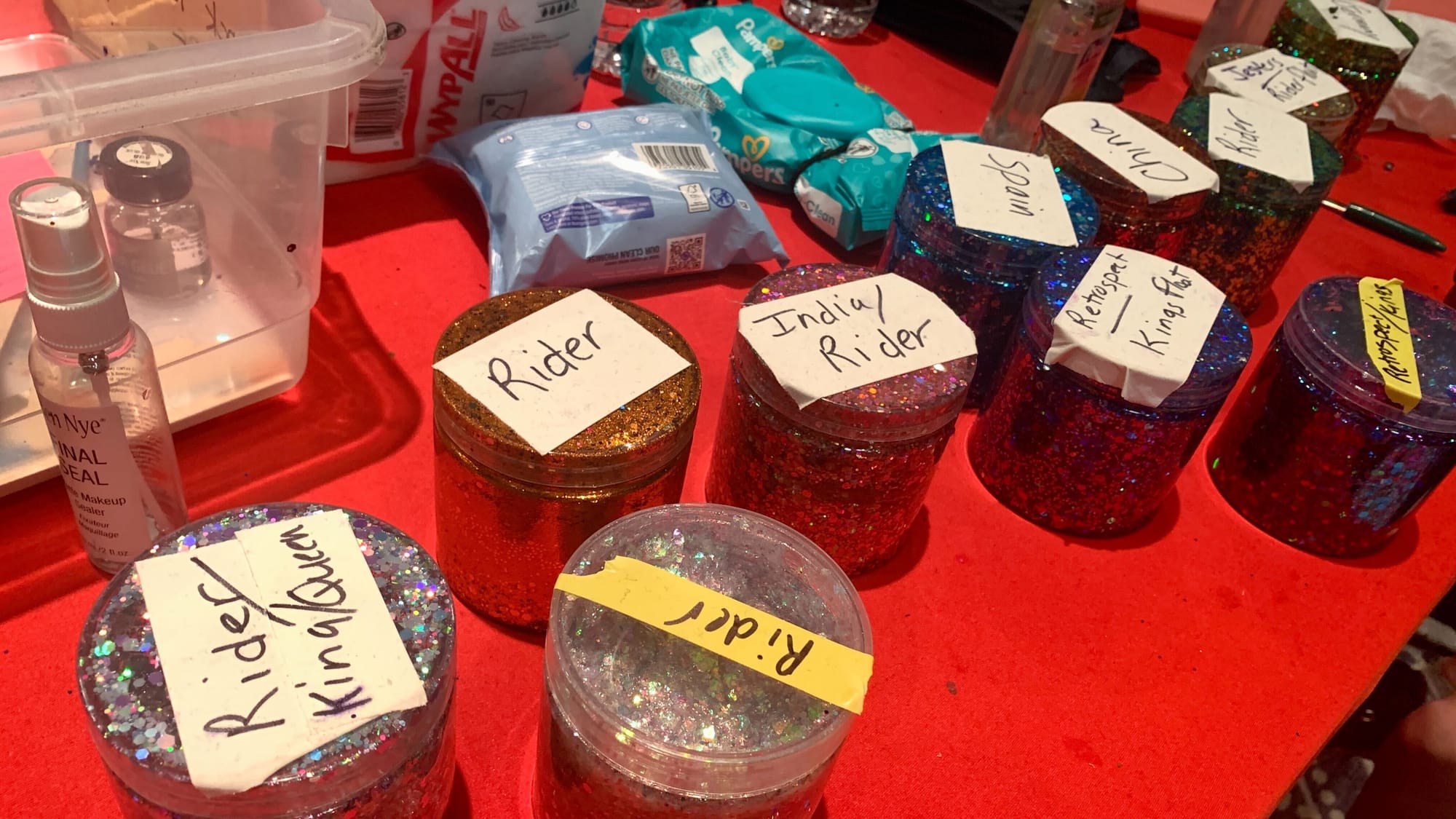 The glitter for the performers at Dorney Park's Grand Carnivale.