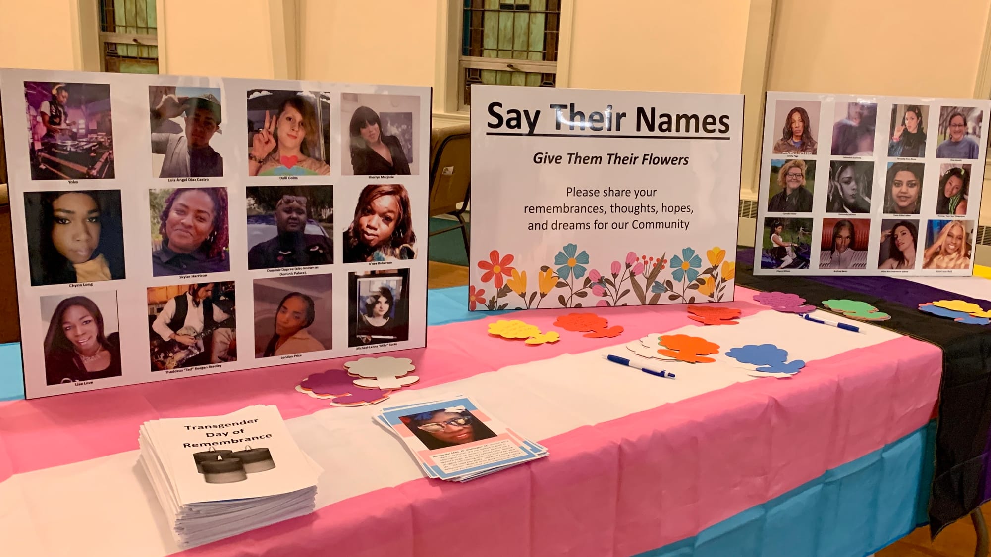 The victims of anti-trans violence who were honored at the Transgender Day of Remembrance vigil.