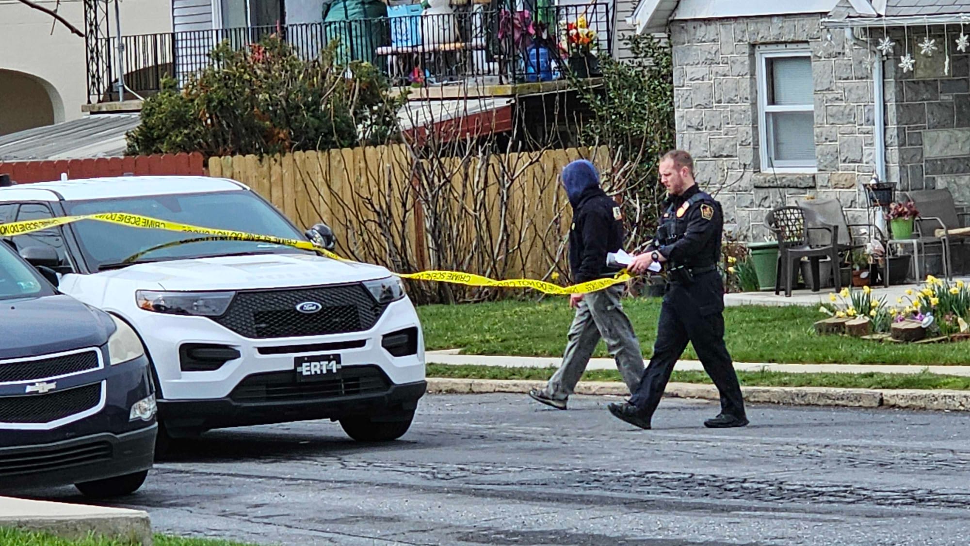 Allentown police respond to a fatal shooting in the 900 block of E Hamilton Street on the city's east side Thursday afternoon