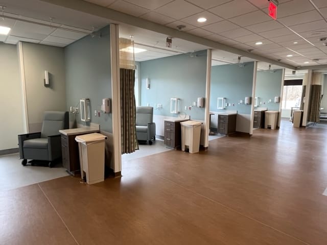The infusion rooms at St. Luke’s University Health Network Women and Babies Pavilion and Oncology center.