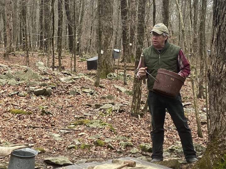 Educators guided visitors through the history of maple syrup production at the Monroe County Conservation District’s Singing 
