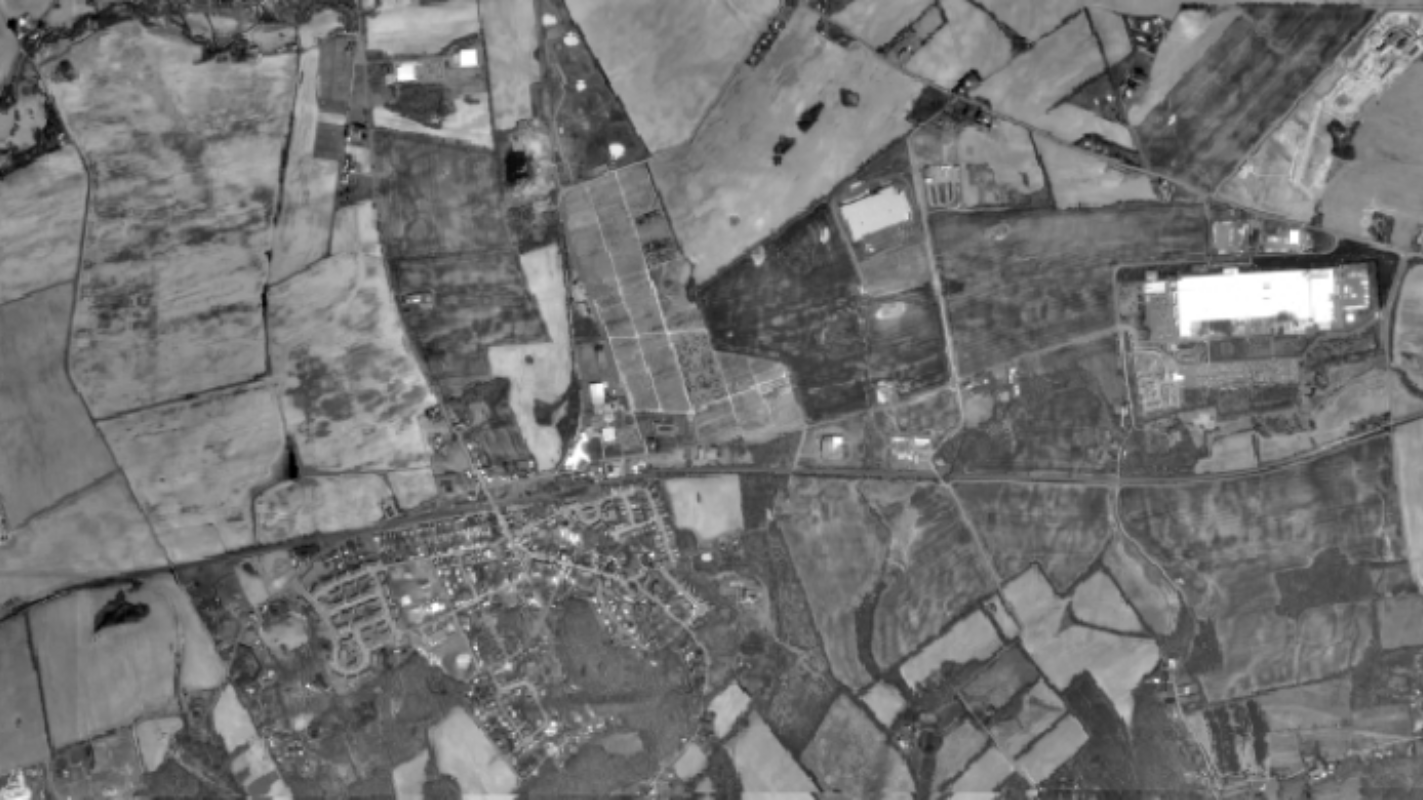 An aerial photo of Alburtis from PASDA Eastern PA 1990-2000 photoset