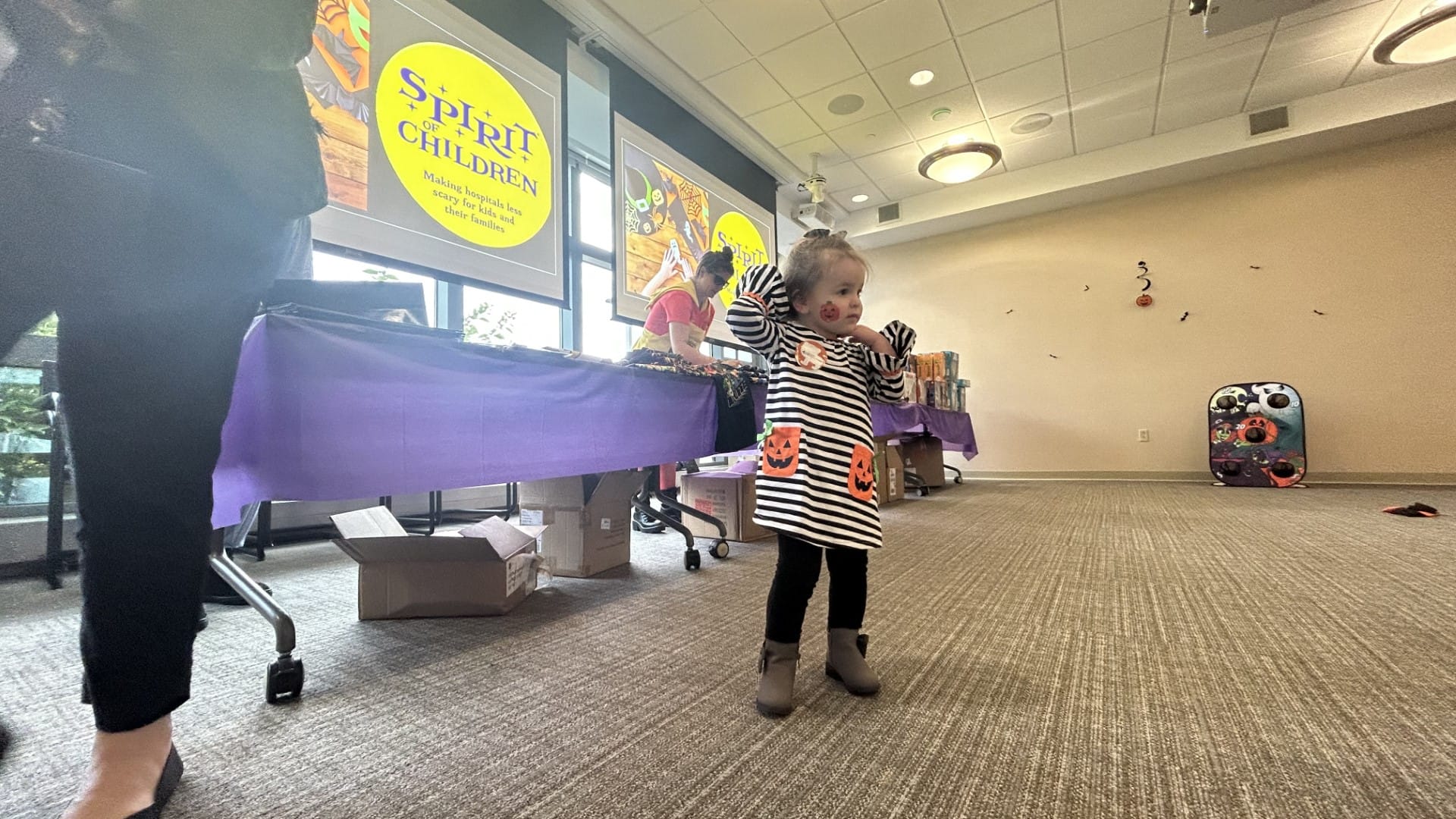 Abby Serfas, age 1, attends Lehigh Valley Health Network's annual Halloween party at Reilly Children's Hospital.