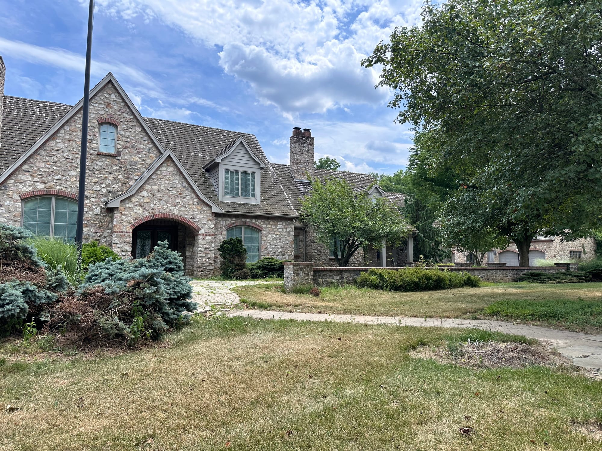 The remnants of 3015 Barrington Lane in Allentown. It was previously referred to as "Ravenwood Manor" before being purchased 