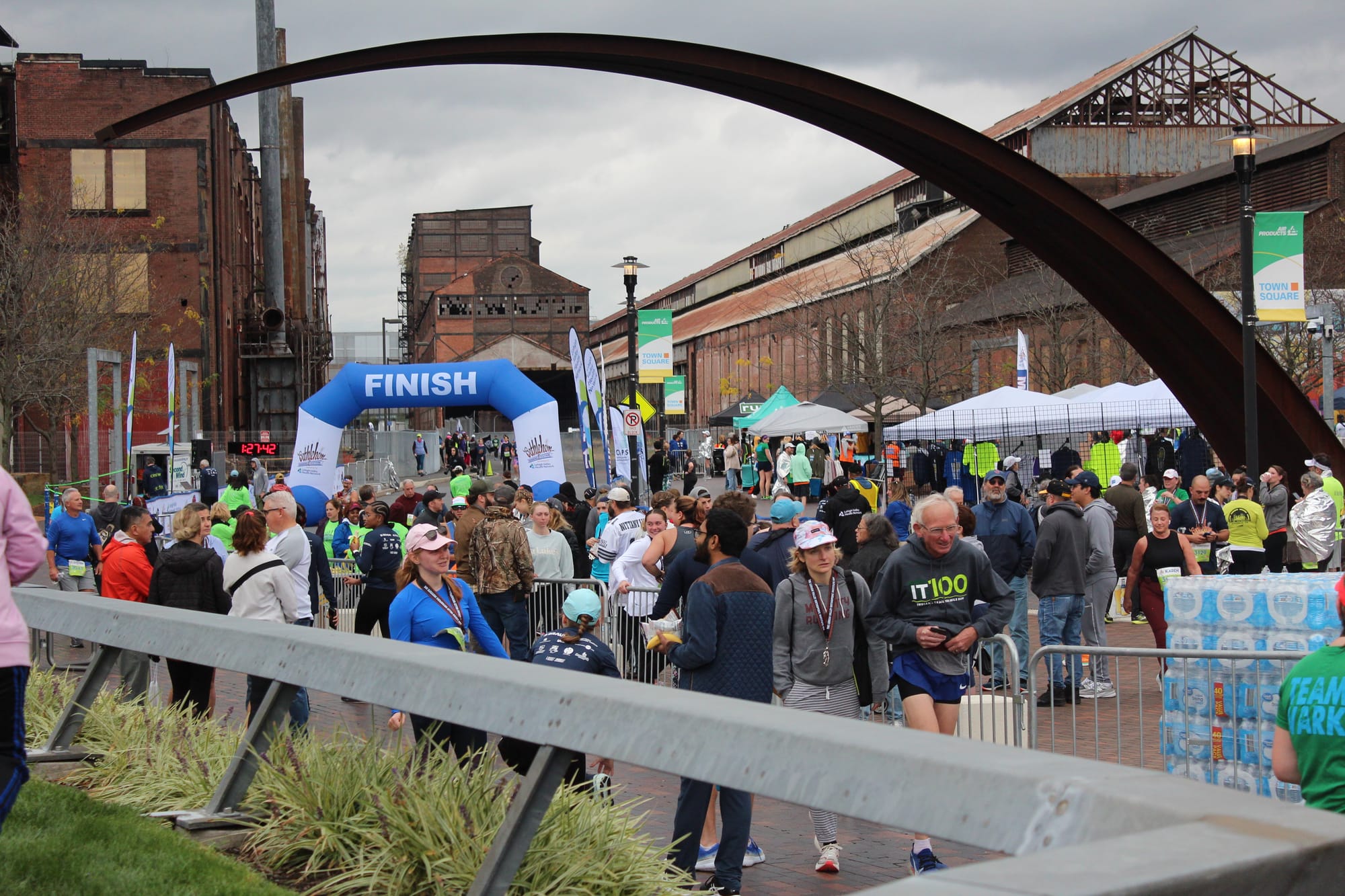 The crowd at the Bethlehem Running Festival's first day.