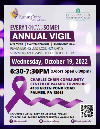 Two Flyers, one in English the other in Spanish give details about the Every1 Knows Some1 Vigil to be hosted on Wed Oct 19