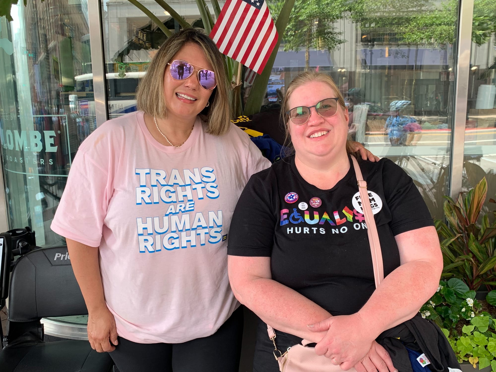 Scenes from the Moms for Liberty summit in Philadelphia, both from protestors outside and the group itself.